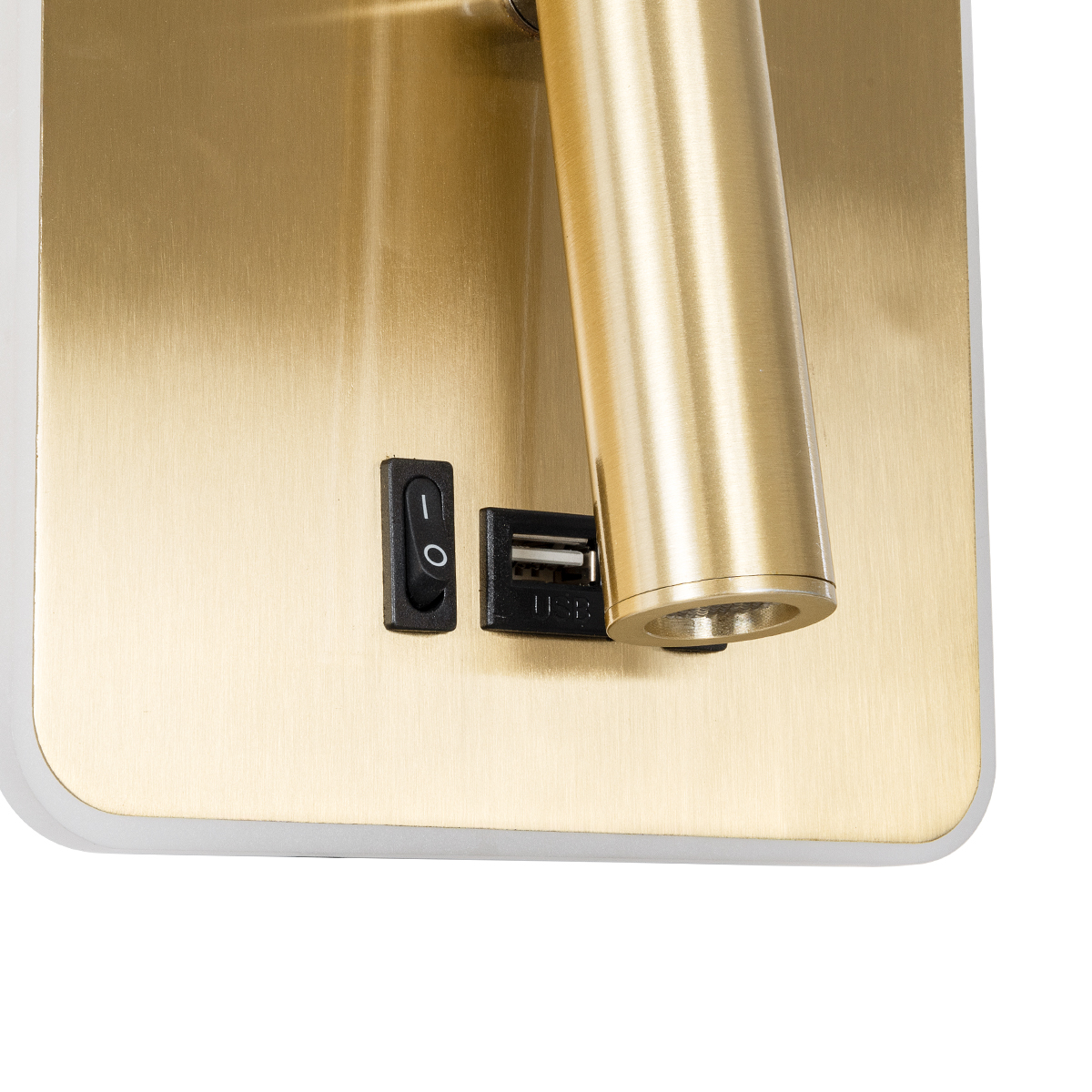 LEDTM® LADY-S 60944 Μοντέρνο Φωτιστικό Τοίχου - Απλίκα Ξενοδοχείου Reading Light με Φορτιστή USB 3A LED 6W 600lm 36° & 360° AC 220-240V IP20 Φυσικό Λευκό 4500K - Bridgelux COB Chip & TÜV SÜD Driver - Χρυσό Πλατίνα - Μ15 x Π15 x Υ7cm - 3 Χρόνια Εγγύηση - Image 5