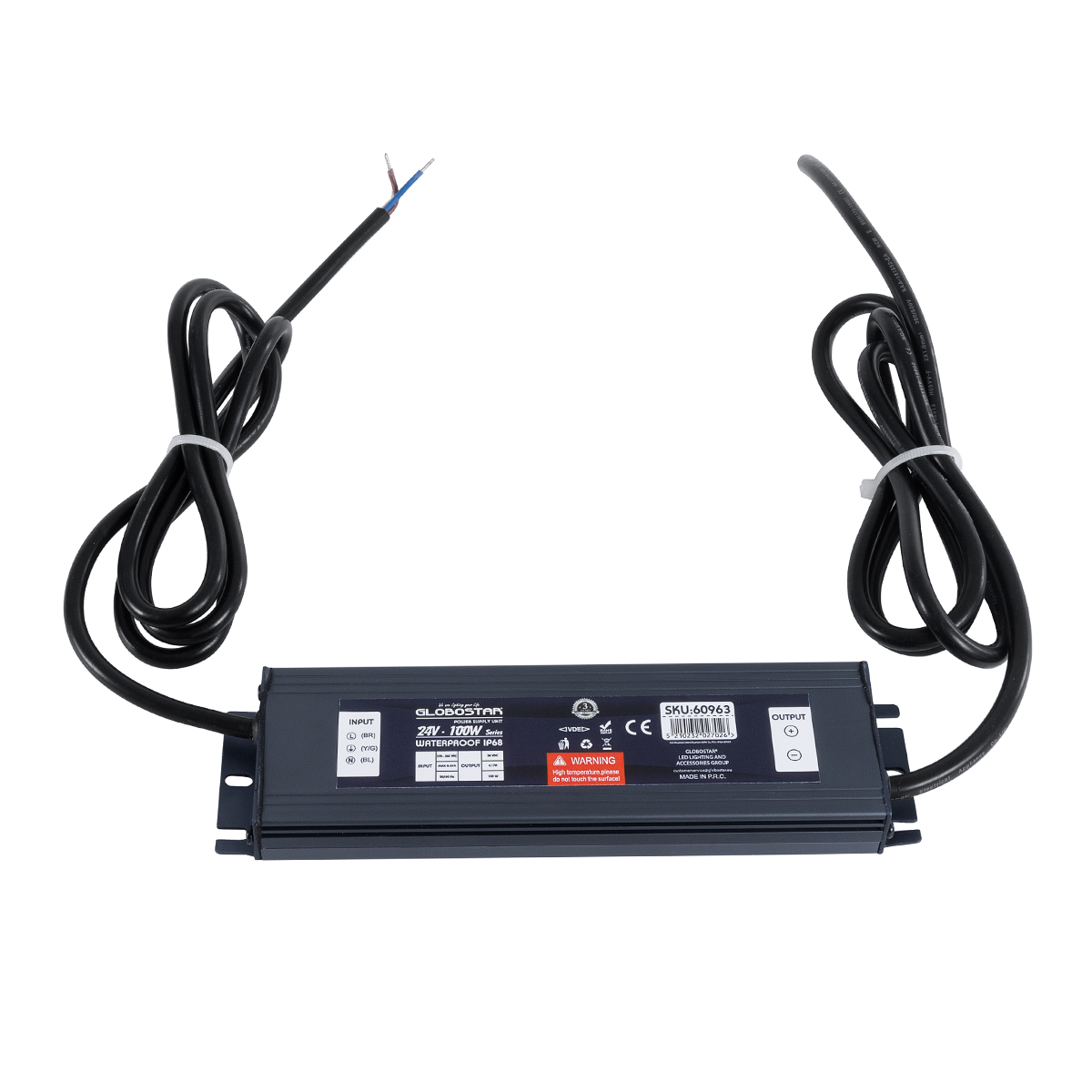 LEDTM® LUMISPLASH 60963 Τροφοδοτικό/Μετασχηματιστής Class II SELV 100W 4.17A DC 24V Αδιάβροχο IP68 - AC 220-240V σε DC 24V - Μ20 x Π5 x Υ2cm - 3 Χρόνια Εγγύηση - Image 4