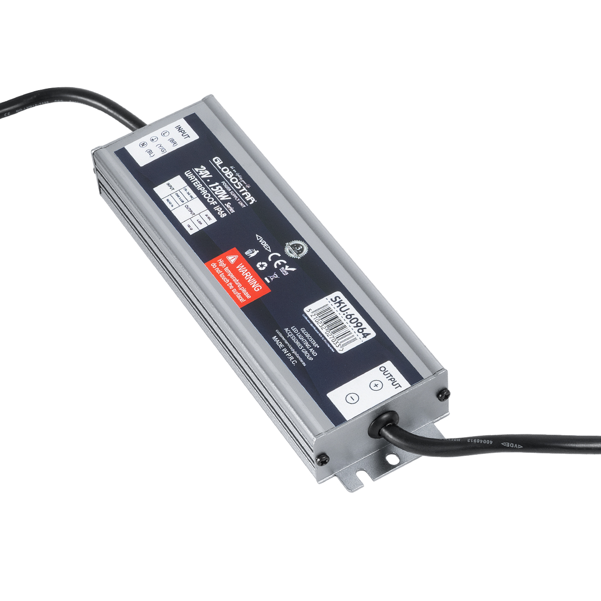 LEDTM® LUMISPLASH 60964 Τροφοδοτικό/Μετασχηματιστής Class II SELV 150W 6.25A DC 24V Αδιάβροχο IP68 - AC 220-240V σε DC 24V - Μ20 x Π5.5 x Υ2.5cm - 3 Χρόνια Εγγύηση - Image 2