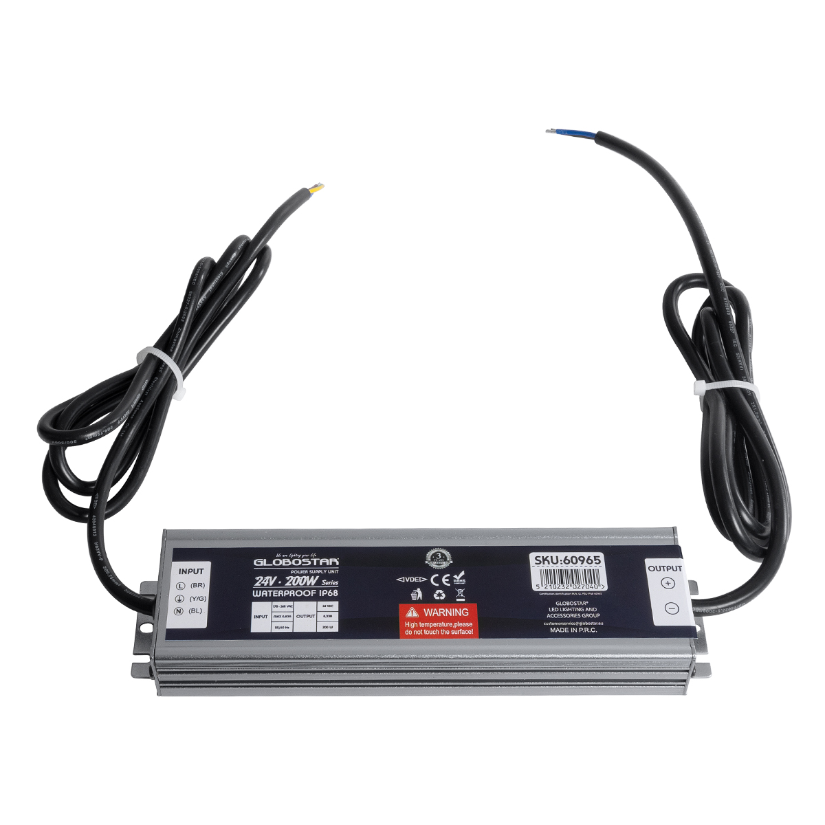 LEDTM® LUMISPLASH 60965 Τροφοδοτικό/Μετασχηματιστής Class II SELV 200W 8.33A DC 24V Αδιάβροχο IP68 - AC 220-240V σε DC 24V - Μ21.5 x Π5.5 x Υ2.5cm - 3 Χρόνια Εγγύηση - Image 4