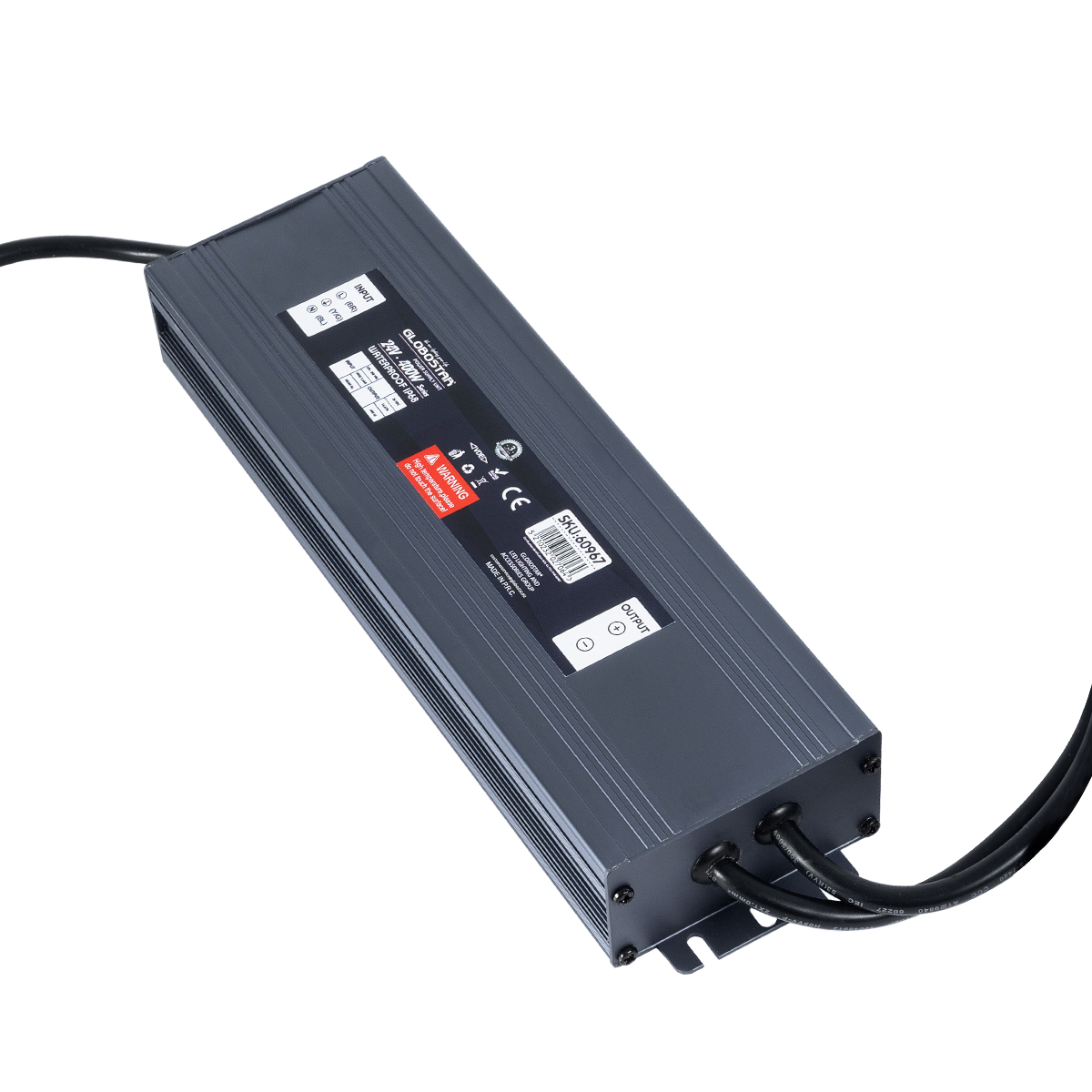 LEDTM® LUMISPLASH 60967 Τροφοδοτικό/Μετασχηματιστής Class II SELV 400W 16.67A DC 24V Αδιάβροχο IP68 - AC 220-240V σε DC 24V - M25.5 x W7.5 x H4cm - 3 Χρόνια Εγγύηση - Image 2
