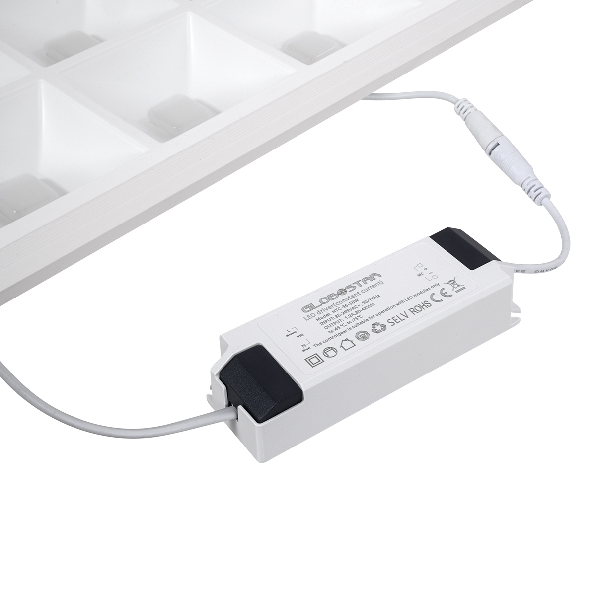 LEDTM® ZEUS 60970 Χωνευτό Panel Οροφής 60x60 με Anti Glare Reflector LED 48W 6960lm 120° CRI≥85Ra UGR<19 AC 220-240V IP20 Θερμό Λευκό 2700K - Lumileds SMD Chip & TÜV SÜD Driver - Λευκό Γαλακτερό - Μ60 x Π60 x Υ3.3cm / Q56 x 56cm - 5 Χρόνια Εγγύηση - Image 11