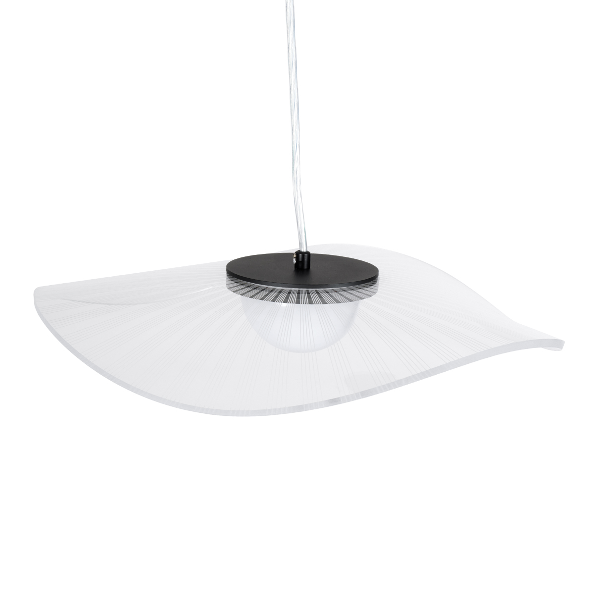 LEDTM® ACRYLICA 60974 Μοντέρνο Κρεμαστό Φωτιστικό Οροφής LED 20W 2240lm 360° AC 220-240V IP20 Ρυθμιζόμενο Λευκό CCT με On/Off 2700K/4500K/6000K - Lumileds SMD Chip - Διάφανο & Μαύρο Ματ - Μ40 x Π40 x Υ6.5cm - 3 Χρόνια Εγγύηση - Image 11