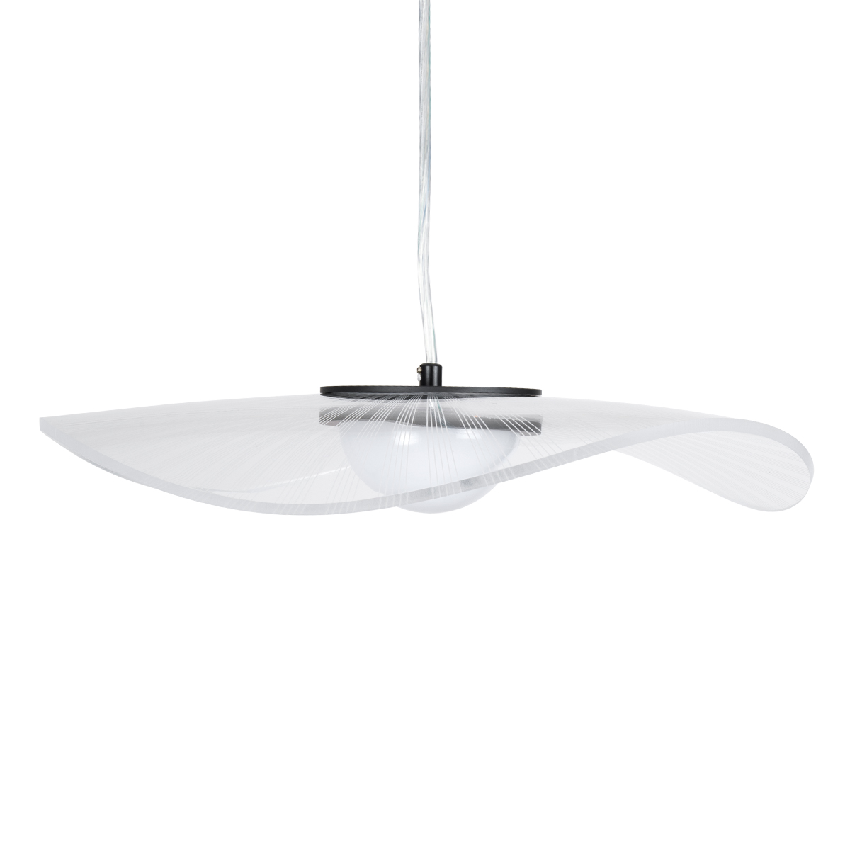 LEDTM® ACRYLICA 60974 Μοντέρνο Κρεμαστό Φωτιστικό Οροφής LED 20W 2240lm 360° AC 220-240V IP20 Ρυθμιζόμενο Λευκό CCT με On/Off 2700K/4500K/6000K - Lumileds SMD Chip - Διάφανο & Μαύρο Ματ - Μ40 x Π40 x Υ6.5cm - 3 Χρόνια Εγγύηση - Image 9