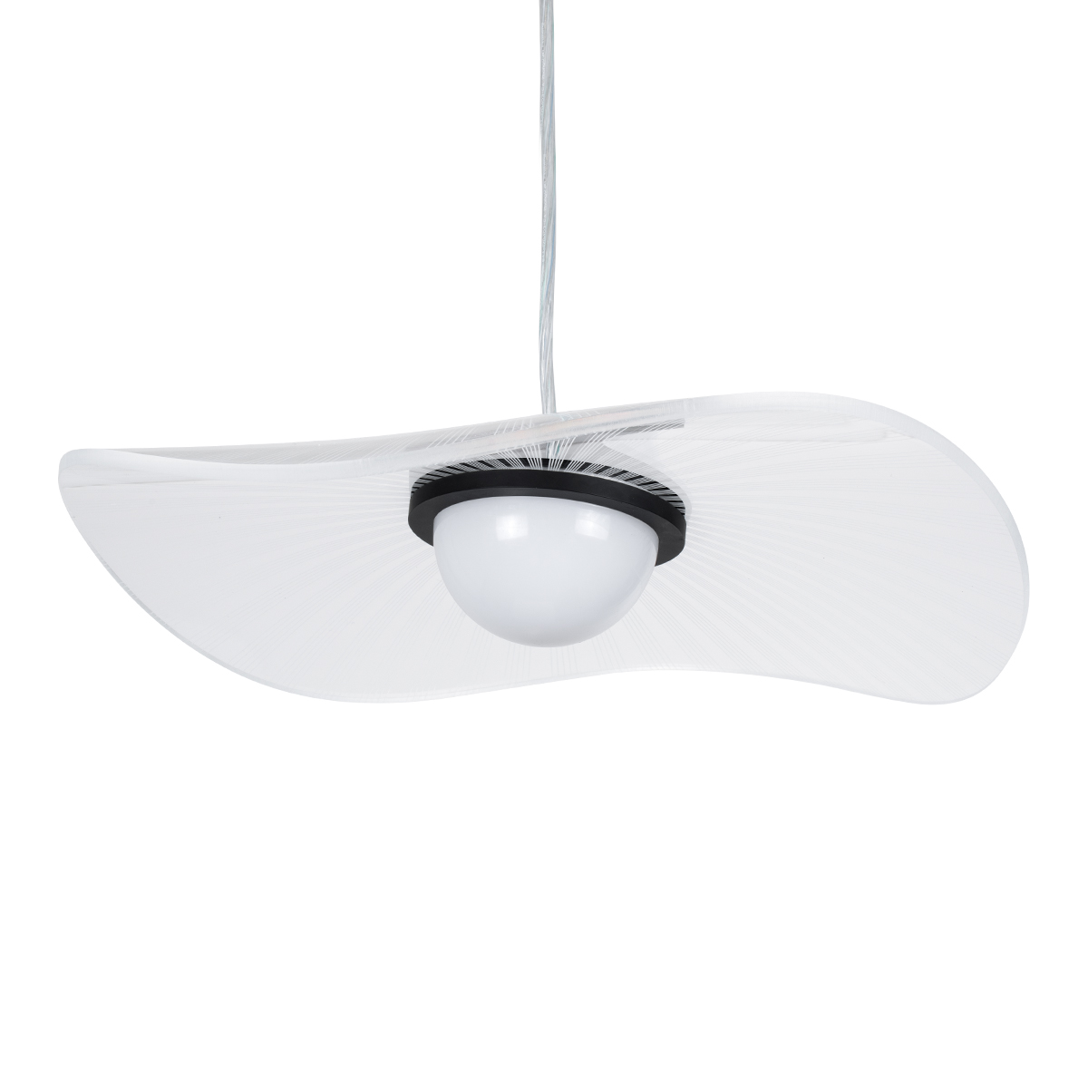 LEDTM® ACRYLICA 60974 Μοντέρνο Κρεμαστό Φωτιστικό Οροφής LED 20W 2240lm 360° AC 220-240V IP20 Ρυθμιζόμενο Λευκό CCT με On/Off 2700K/4500K/6000K - Lumileds SMD Chip - Διάφανο & Μαύρο Ματ - Μ40 x Π40 x Υ6.5cm - 3 Χρόνια Εγγύηση - Image 10