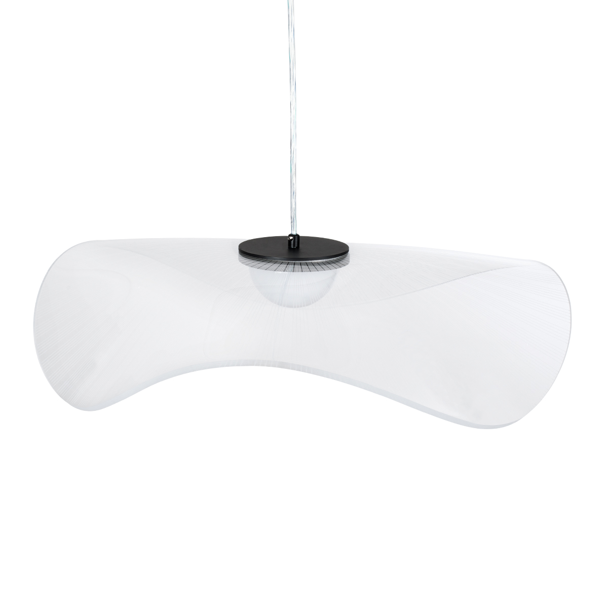LEDTM® ACRYLICA 60975 Μοντέρνο Κρεμαστό Φωτιστικό Οροφής LED 20W 2240lm 360° AC 220-240V IP20 Ρυθμιζόμενο Λευκό CCT με On/Off 2700K/4500K/6000K - Lumileds SMD Chip - Διάφανο & Μαύρο Ματ - Μ60 x Π60 x Υ15cm - 3 Χρόνια Εγγύηση - Image 11