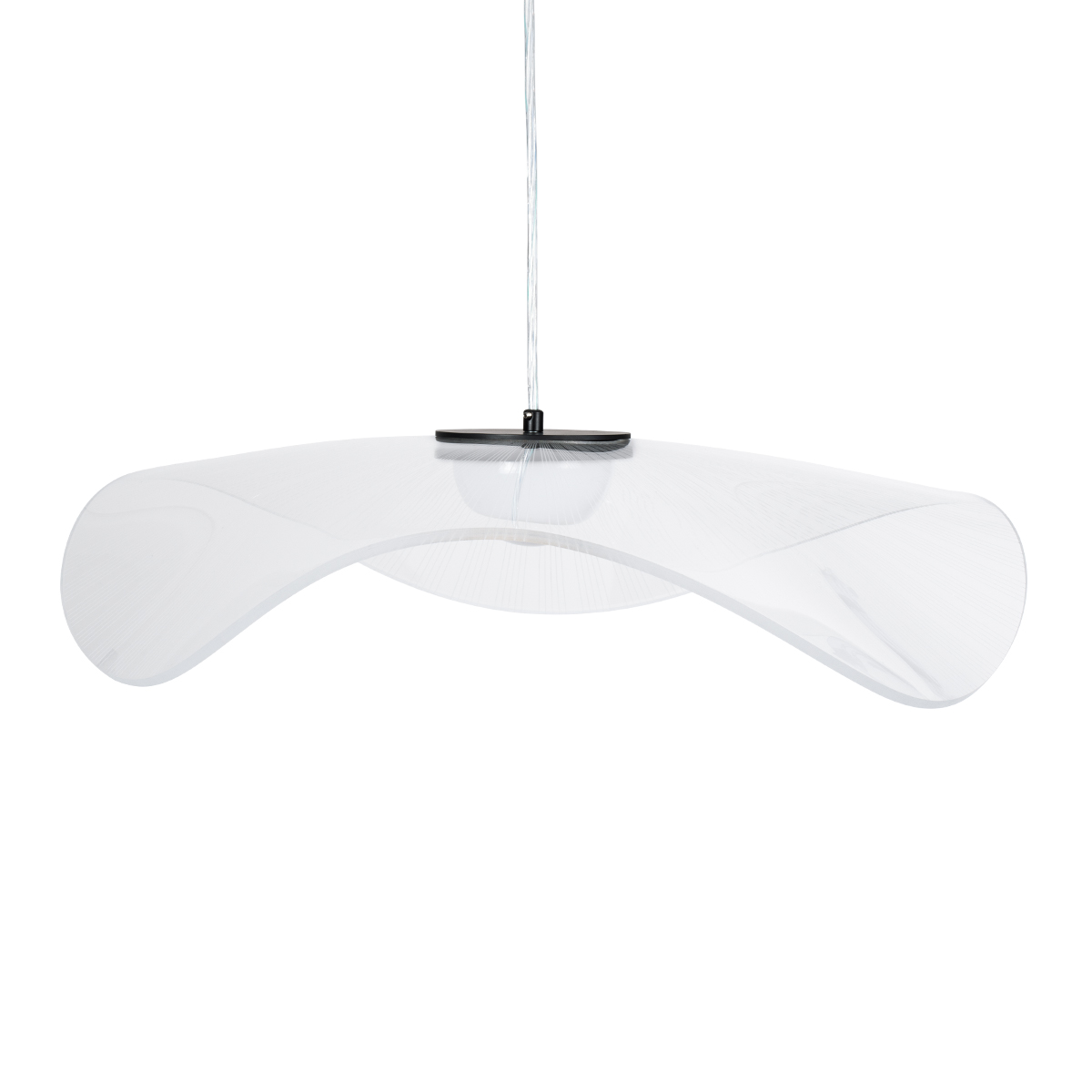 LEDTM® ACRYLICA 60975 Μοντέρνο Κρεμαστό Φωτιστικό Οροφής LED 20W 2240lm 360° AC 220-240V IP20 Ρυθμιζόμενο Λευκό CCT με On/Off 2700K/4500K/6000K - Lumileds SMD Chip - Διάφανο & Μαύρο Ματ - Μ60 x Π60 x Υ15cm - 3 Χρόνια Εγγύηση - Image 9