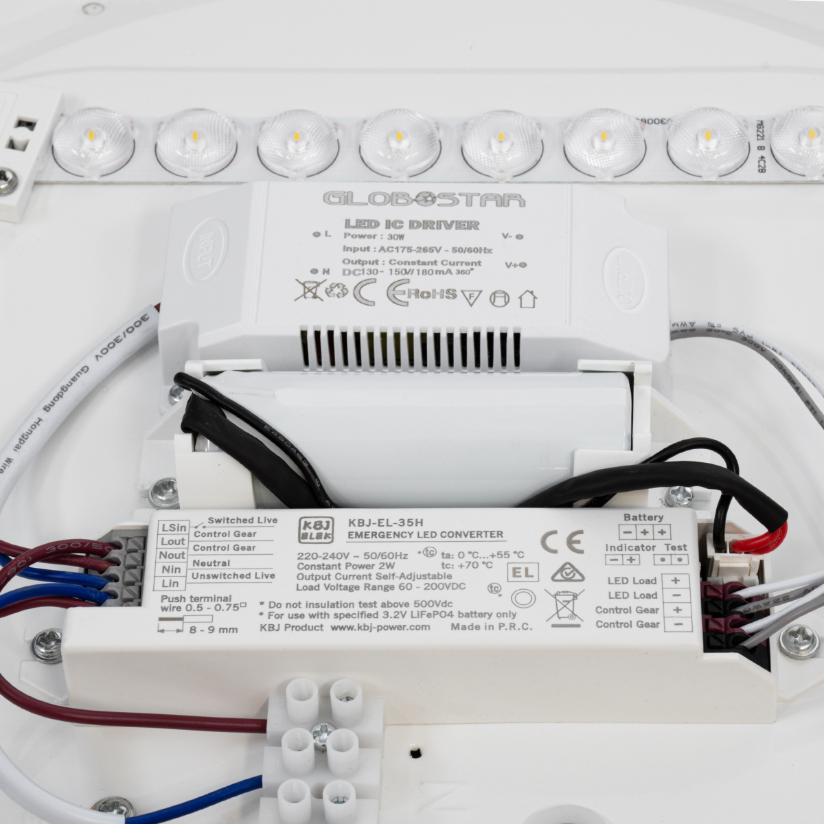 LEDTM® EMERGANO 60992 Φωτιστικό Πλαφονιέρα Οροφής με Ενσωματωμένο Σύστημα Emergency Li-ion 3450mAh/12.8Wh με Αυτονομία 3hrs LED 30W 3900lm 120° AC 220-240V Αδιάβροχο IP54 Ψυχρό Λευκό 6000K - Lumileds SMD Chip - Λευκό Γαλακτερό - Μ38 x Π38 x Υ5.3cm - 3 Χρόνια Εγγύηση - Image 11