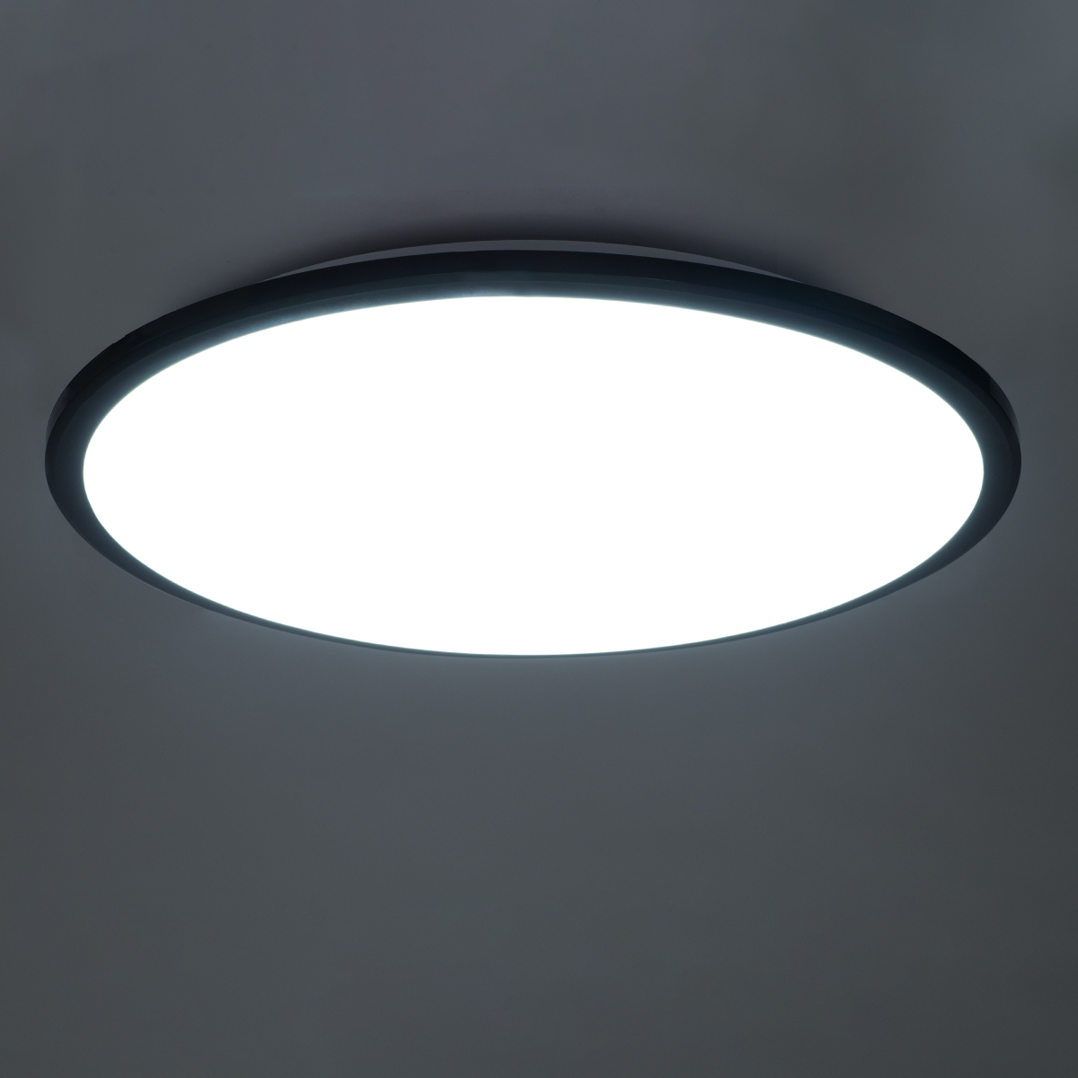 LEDTM® TUFFIN 60998 Φωτιστικό Πλαφονιέρα Οροφής LED 36W 4140lm 120° AC 220-240V Αδιάβροχο IP54 Ψυχρό Λευκό 6000K - Lumileds SMD Chip - Μαύρο Ματ & Λευκό Γαλακτερό - Μ48 x Π48 x Υ6.5cm - 3 Χρόνια Εγγύηση - Image 9