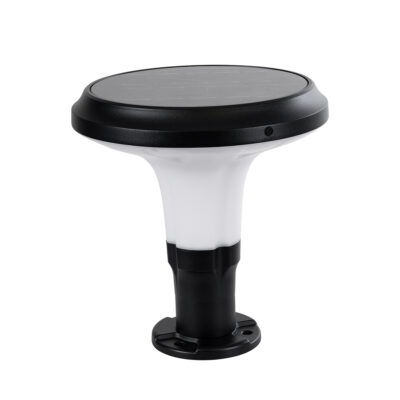 Alternative view of LEDTM® WHISPER 90535 Φωτιστικό Κολωνάκι Κήπου LED 10W 500lm 120° με Ενσωματωμένο Φωτοβολταϊκό Panel 6V 2W & Επαναφορτιζόμενη Μπαταρία Li-ion 3.2V 1800mAh με Αισθητήρα Ημέρας-Νύχτας Αδιάβροχο IP65 Ψυχρό Λευκό 6000K - Sanan SMD Chip - Γκρι Ανθρακί - Μ25 x Π25 x 28cm - 2 Χρόνια Εγγύηση