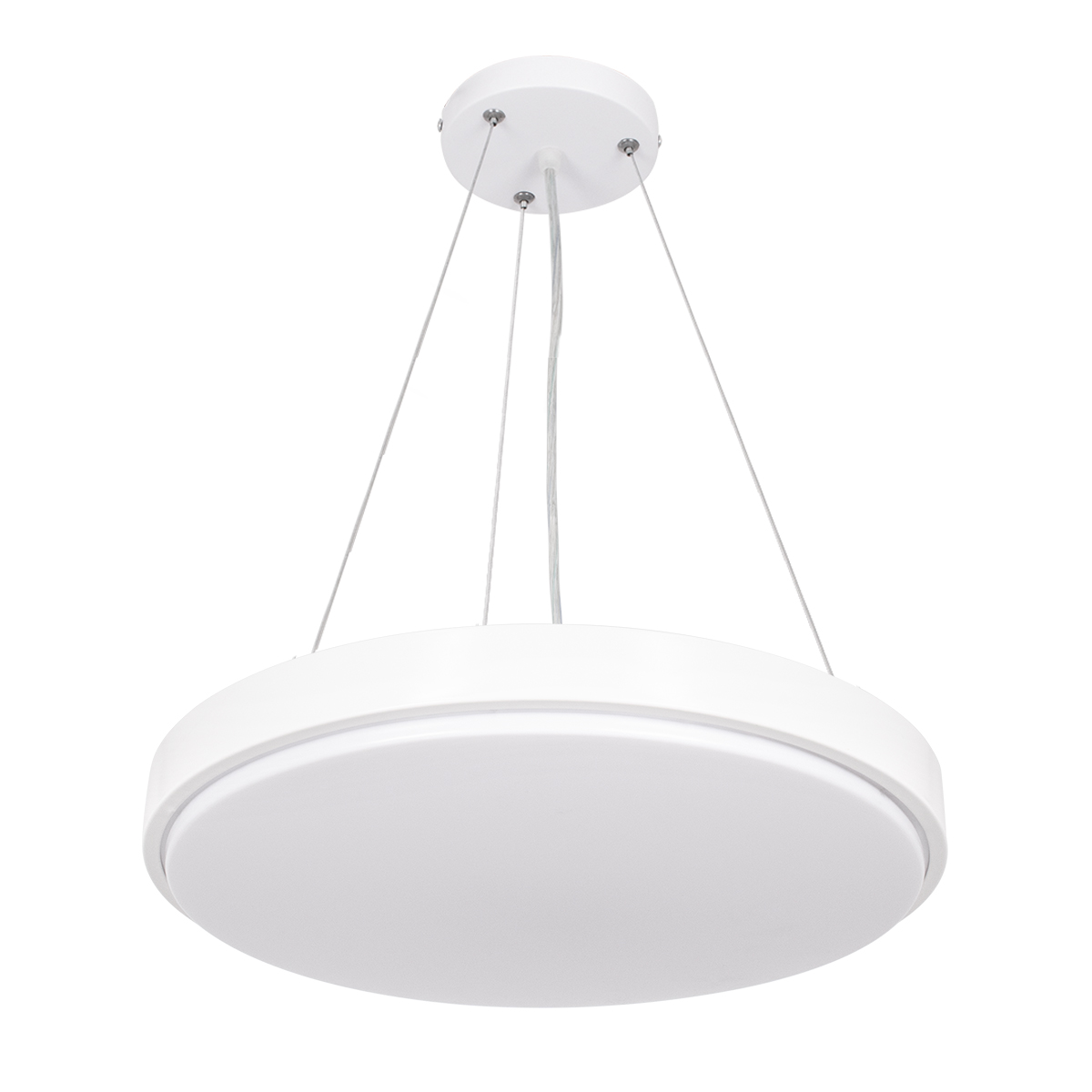 LEDTM® CASPER 61018 Μοντέρνο Κρεμαστό Φωτιστικό Οροφής LED 76W 8372lm 120° AC 220-240V IP20 Ρυθμιζόμενο Λευκό CCT με Χειριστήριο από 2700K έως 6000K Dimmable - Lumileds SMD Chip - Λευκό Ματ - Μ45 x Π45 x Υ5.5cm - 3 Χρόνια Εγγύηση - Image 3