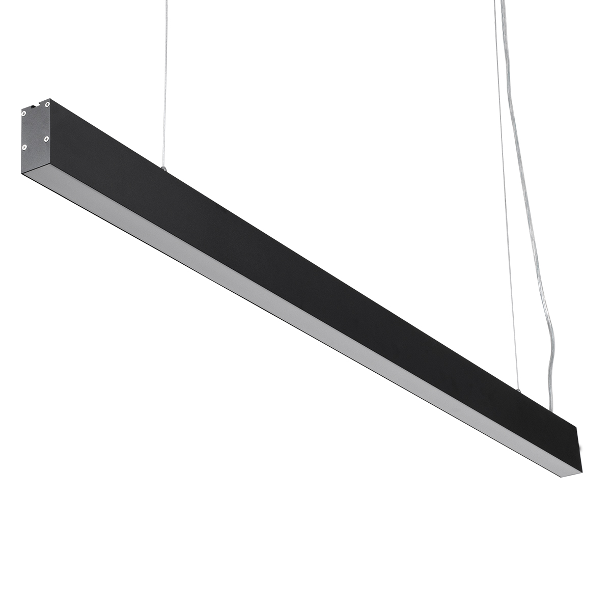LEDTM® FELIX 61028-P Μοντέρνο Γραμμικό Κρεμαστό Φωτιστικό Οροφής LED 54W 6500lm 120° AC 220-240V IP20 Ρυθμιζόμενο Λευκό CCT με Χειριστήριο από 2700K έως 6000K Dimmable - Lumileds SMD Chip - Μαύρο Ματ - Μ120 x Π3.5 x Υ7cm - 3 Χρόνια Εγγύηση - Image 3