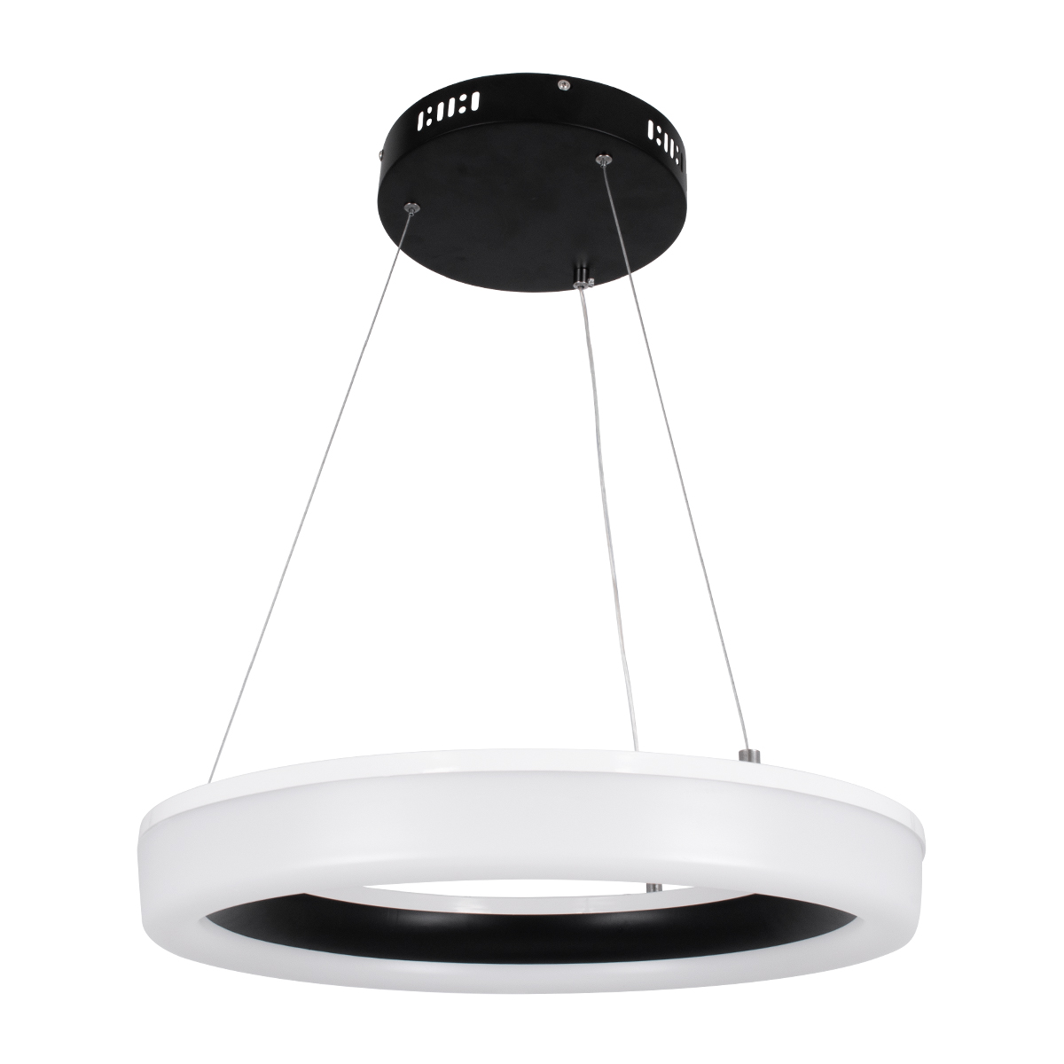 LEDTM® ARIANA 61037 Μοντέρνο Κρεμαστό Φωτιστικό Οροφής LED 55W 6376lm 120° AC 220-240V IP20 Ρυθμιζόμενο Λευκό CCT με Χειριστήριο από 2700K έως 6000K Dimmable - Lumileds SMD Chip - Μαυρό Ματ - Μ48 x Π48 x Υ6.5cm - 3 Χρόνια Εγγύηση - Image 4