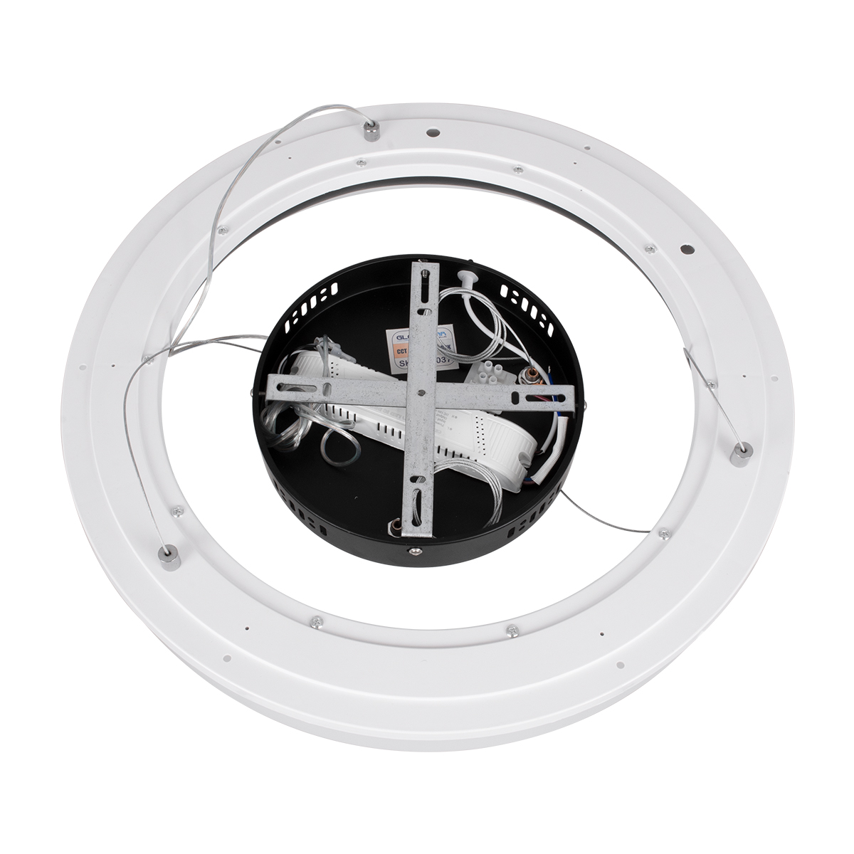 LEDTM® ARIANA 61037 Μοντέρνο Κρεμαστό Φωτιστικό Οροφής LED 55W 6376lm 120° AC 220-240V IP20 Ρυθμιζόμενο Λευκό CCT με Χειριστήριο από 2700K έως 6000K Dimmable - Lumileds SMD Chip - Μαυρό Ματ - Μ48 x Π48 x Υ6.5cm - 3 Χρόνια Εγγύηση - Image 8