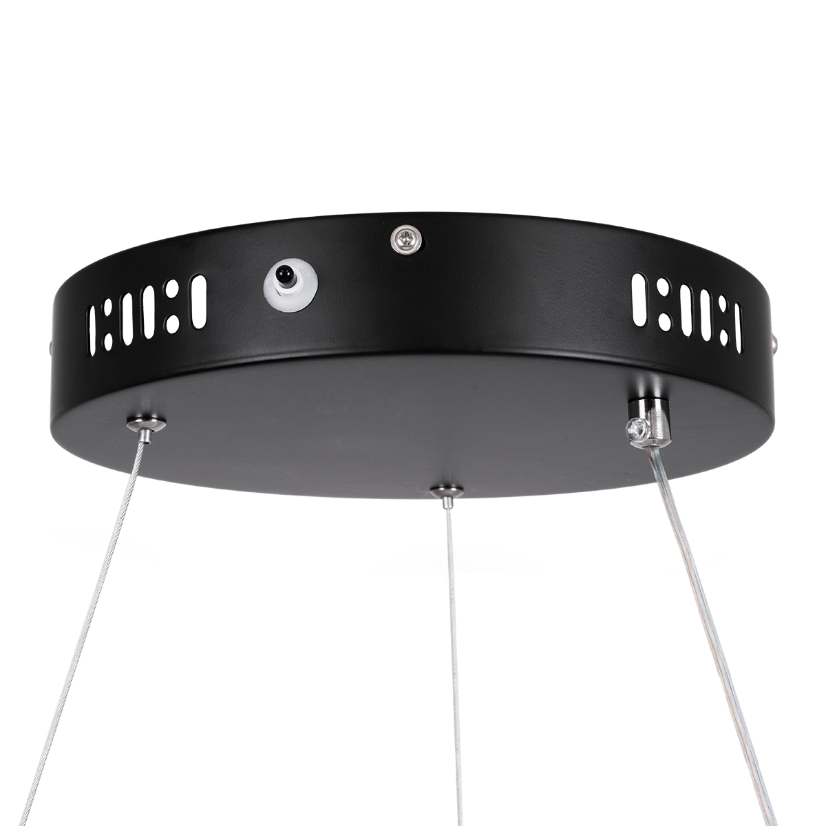 LEDTM® ARIANA 61037 Μοντέρνο Κρεμαστό Φωτιστικό Οροφής LED 55W 6376lm 120° AC 220-240V IP20 Ρυθμιζόμενο Λευκό CCT με Χειριστήριο από 2700K έως 6000K Dimmable - Lumileds SMD Chip - Μαυρό Ματ - Μ48 x Π48 x Υ6.5cm - 3 Χρόνια Εγγύηση - Image 9