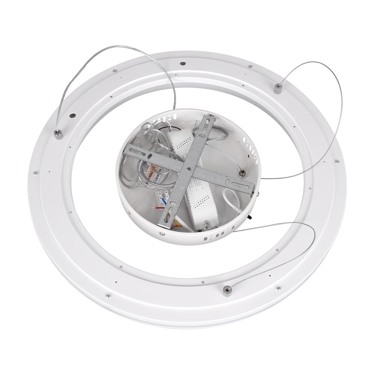 LEDTM® ARIANA 61038 Μοντέρνο Κρεμαστό Φωτιστικό Οροφής LED 55W 6376lm 120° AC 220-240V IP20 Ρυθμιζόμενο Λευκό CCT με Χειριστήριο από 2700K έως 6000K Dimmable - Lumileds SMD Chip - Λευκό Ματ - Μ48 x Π48 x Υ6.5cm - 3 Χρόνια Εγγύηση - Image 8