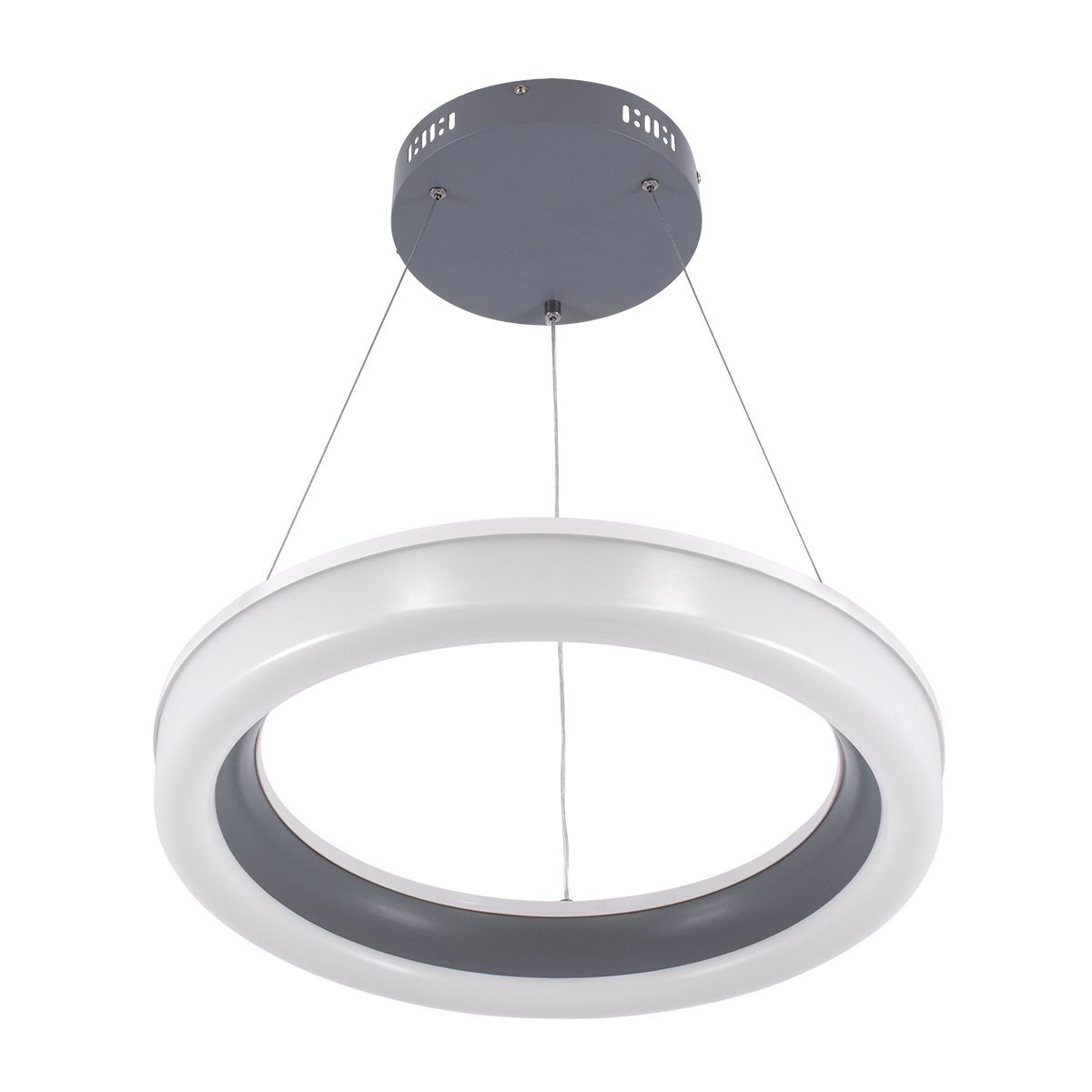 LEDTM® ARIANA 61039 Μοντέρνο Κρεμαστό Φωτιστικό Οροφής LED 55W 6376lm 120° AC 220-240V IP20 Ρυθμιζόμενο Λευκό CCT με Χειριστήριο από 2700K έως 6000K Dimmable - Lumileds SMD Chip - Γκρι - Μ48 x Π48 x Υ6.5cm - 3 Χρόνια Εγγύηση - Image 3