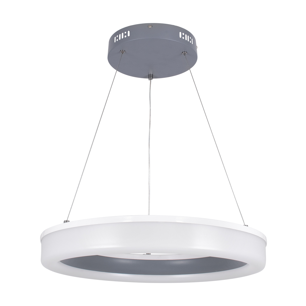 LEDTM® ARIANA 61039 Μοντέρνο Κρεμαστό Φωτιστικό Οροφής LED 55W 6376lm 120° AC 220-240V IP20 Ρυθμιζόμενο Λευκό CCT με Χειριστήριο από 2700K έως 6000K Dimmable - Lumileds SMD Chip - Γκρι - Μ48 x Π48 x Υ6.5cm - 3 Χρόνια Εγγύηση - Image 4