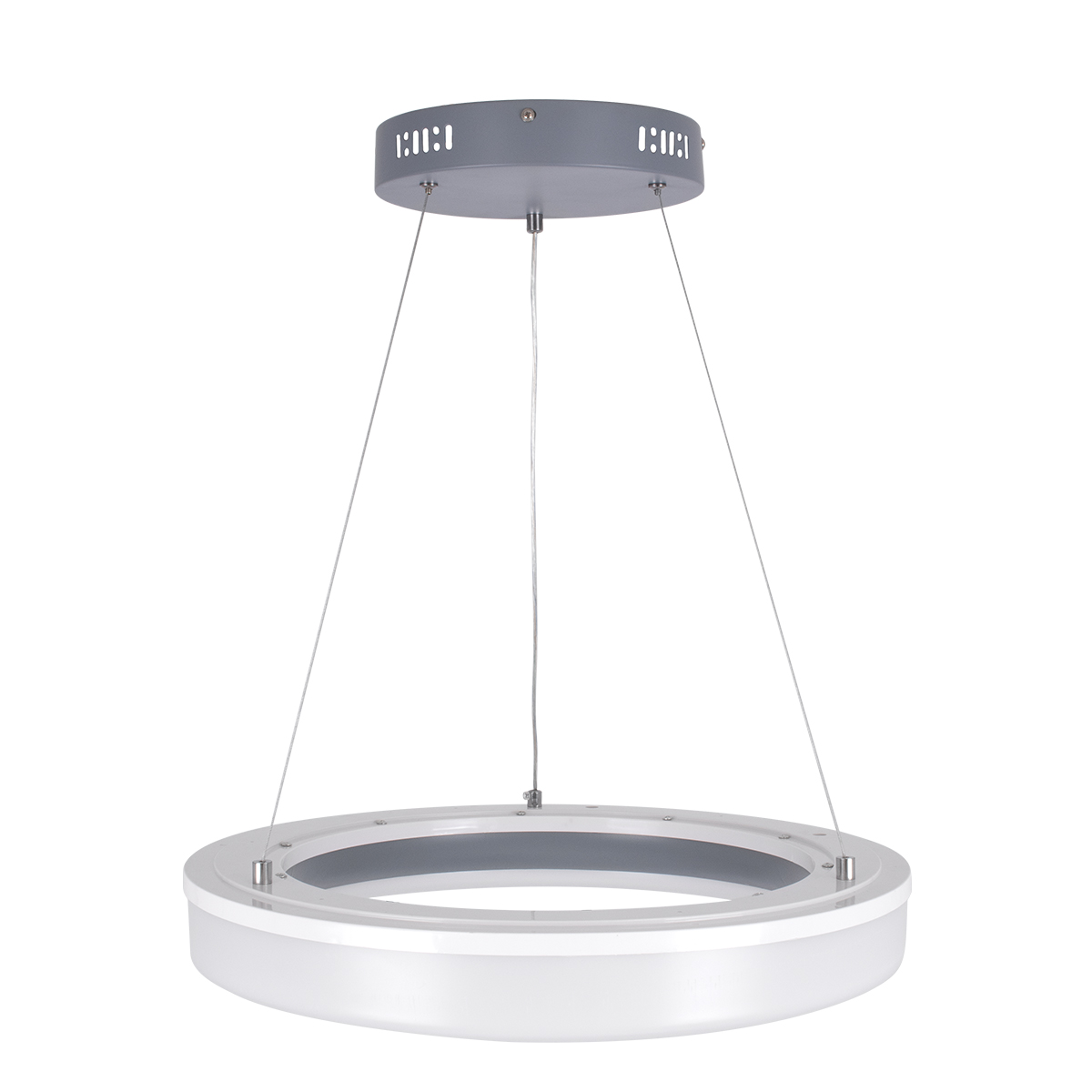 LEDTM® ARIANA 61039 Μοντέρνο Κρεμαστό Φωτιστικό Οροφής LED 55W 6376lm 120° AC 220-240V IP20 Ρυθμιζόμενο Λευκό CCT με Χειριστήριο από 2700K έως 6000K Dimmable - Lumileds SMD Chip - Γκρι - Μ48 x Π48 x Υ6.5cm - 3 Χρόνια Εγγύηση - Image 6