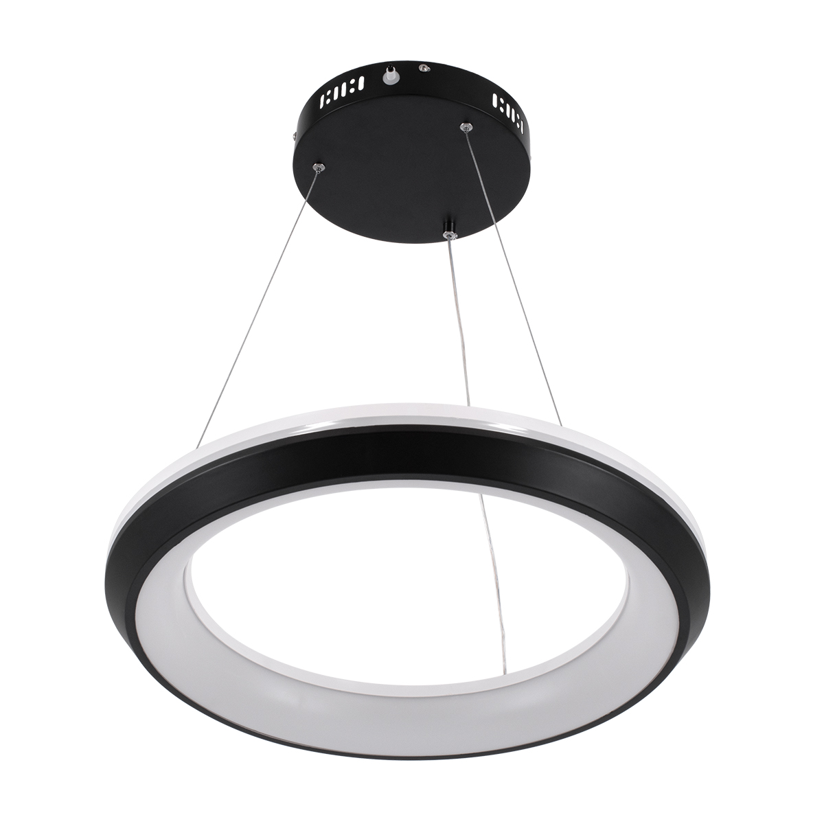LEDTM® MELINA 61043 Μοντέρνο Κρεμαστό Φωτιστικό Οροφής LED 55W 6376lm 120° AC 220-240V IP20 Ρυθμιζόμενο Λευκό CCT με Χειριστήριο από 2700K έως 6000K Dimmable - Lumileds SMD Chip - Μαύρο Ματ - Μ48 x Π48 x Υ6.5cm - 3 Χρόνια Εγγύηση - Image 3