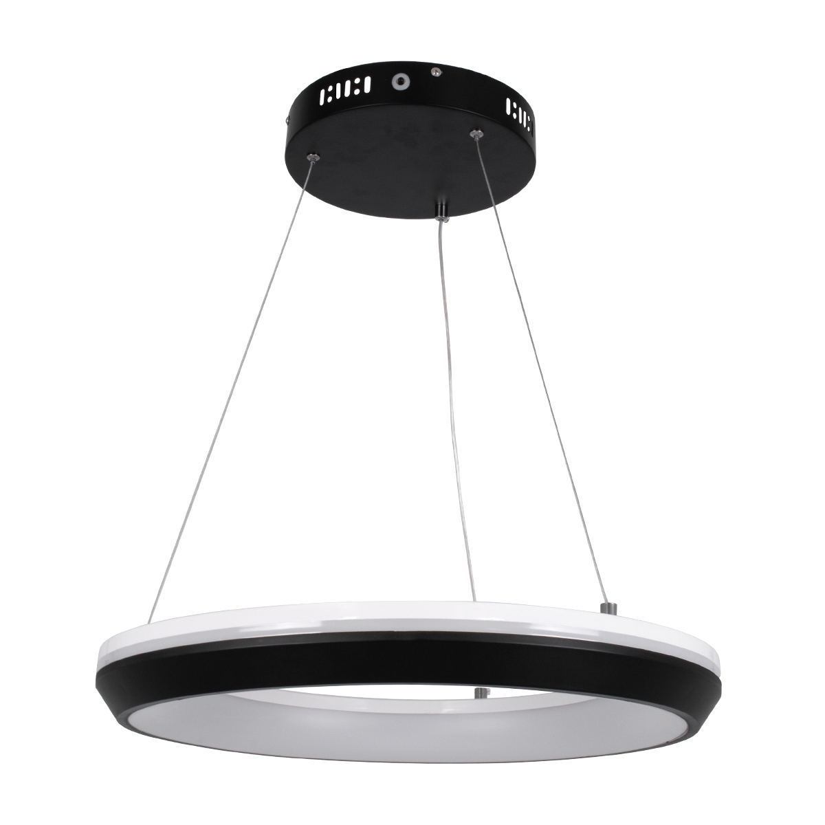 LEDTM® MELINA 61043 Μοντέρνο Κρεμαστό Φωτιστικό Οροφής LED 55W 6376lm 120° AC 220-240V IP20 Ρυθμιζόμενο Λευκό CCT με Χειριστήριο από 2700K έως 6000K Dimmable - Lumileds SMD Chip - Μαύρο Ματ - Μ48 x Π48 x Υ6.5cm - 3 Χρόνια Εγγύηση - Image 4