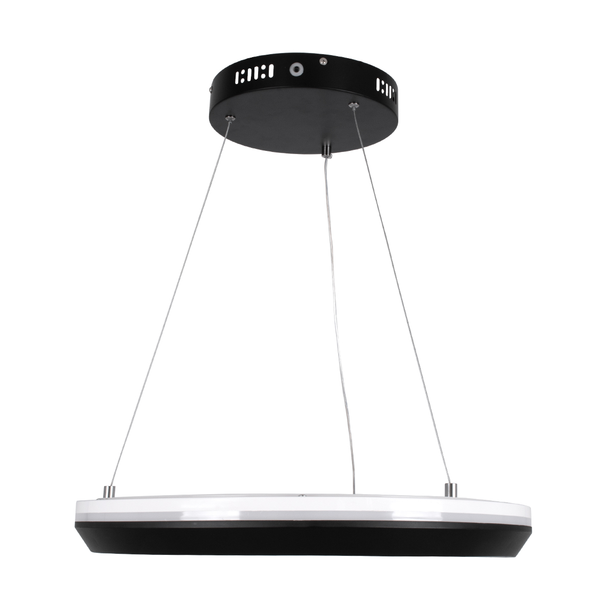 LEDTM® MELINA 61043 Μοντέρνο Κρεμαστό Φωτιστικό Οροφής LED 55W 6376lm 120° AC 220-240V IP20 Ρυθμιζόμενο Λευκό CCT με Χειριστήριο από 2700K έως 6000K Dimmable - Lumileds SMD Chip - Μαύρο Ματ - Μ48 x Π48 x Υ6.5cm - 3 Χρόνια Εγγύηση - Image 5