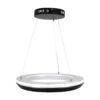 LEDTM® MELINA 61043 Μοντέρνο Κρεμαστό Φωτιστικό Οροφής LED 55W 6376lm 120° AC 220-240V IP20 Ρυθμιζόμενο Λευκό CCT με Χειριστήριο από 2700K έως 6000K Dimmable - Lumileds SMD Chip - Μαύρο Ματ - Μ48 x Π48 x Υ6.5cm - 3 Χρόνια Εγγύηση - Image 6