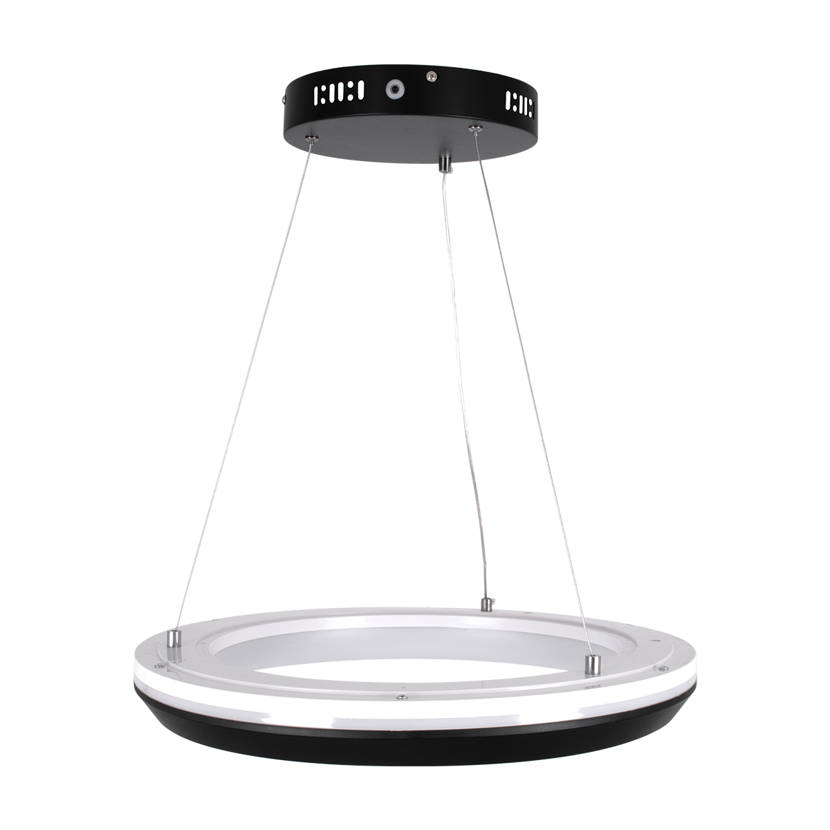 LEDTM® MELINA 61043 Μοντέρνο Κρεμαστό Φωτιστικό Οροφής LED 55W 6376lm 120° AC 220-240V IP20 Ρυθμιζόμενο Λευκό CCT με Χειριστήριο από 2700K έως 6000K Dimmable - Lumileds SMD Chip - Μαύρο Ματ - Μ48 x Π48 x Υ6.5cm - 3 Χρόνια Εγγύηση - Image 6