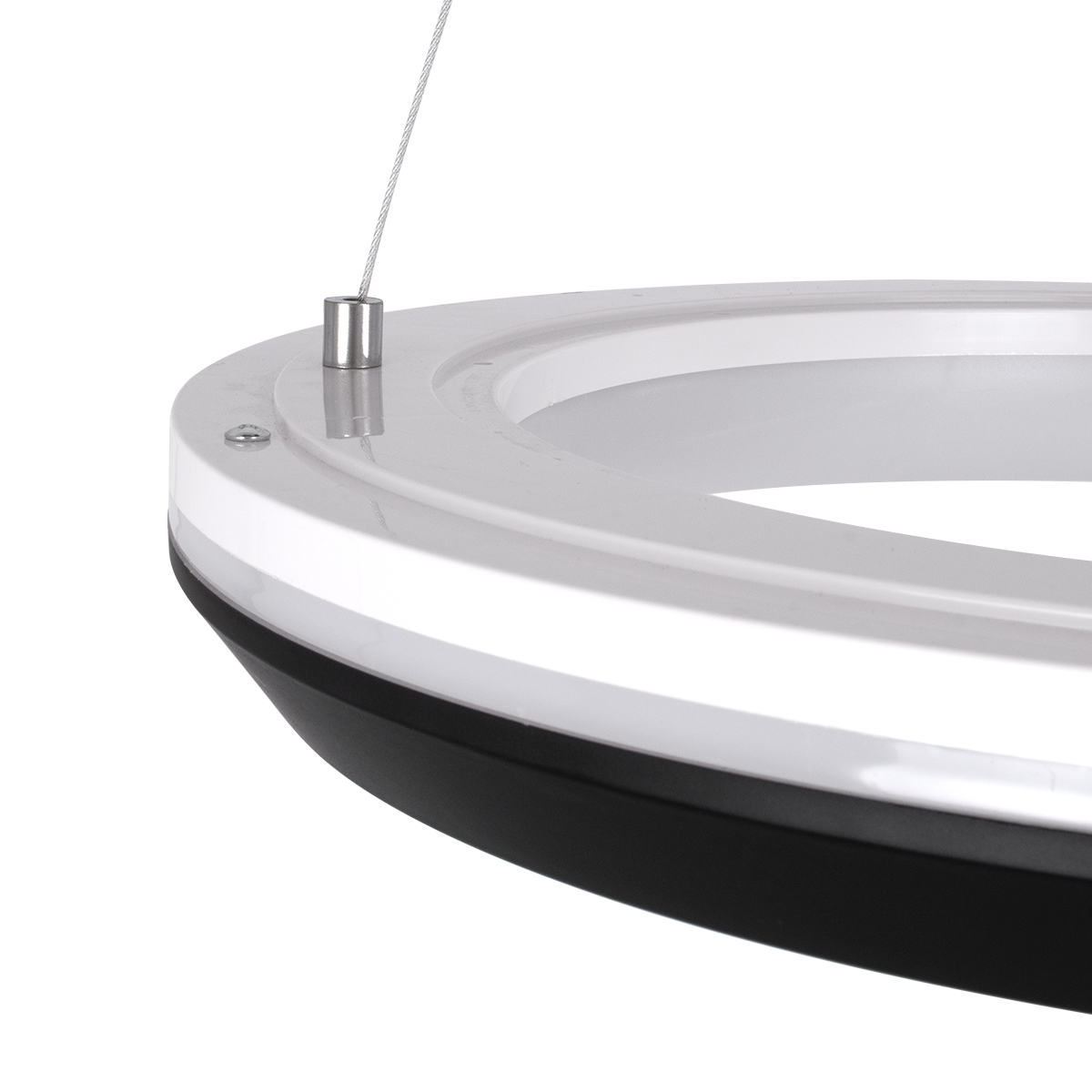 LEDTM® MELINA 61043 Μοντέρνο Κρεμαστό Φωτιστικό Οροφής LED 55W 6376lm 120° AC 220-240V IP20 Ρυθμιζόμενο Λευκό CCT με Χειριστήριο από 2700K έως 6000K Dimmable - Lumileds SMD Chip - Μαύρο Ματ - Μ48 x Π48 x Υ6.5cm - 3 Χρόνια Εγγύηση - Image 7