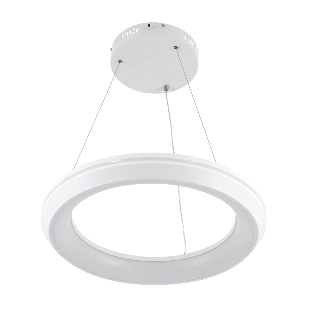 LEDTM® MELINA 61044 Μοντέρνο Κρεμαστό Φωτιστικό Οροφής LED 55W 6376lm 120° AC 220-240V IP20 Ρυθμιζόμενο Λευκό CCT με Χειριστήριο από 2700K έως 6000K Dimmable - Lumileds SMD Chip - Λευκό Ματ - Μ48 x Π48 x Υ6.5cm - 3 Χρόνια Εγγύηση - Image 3