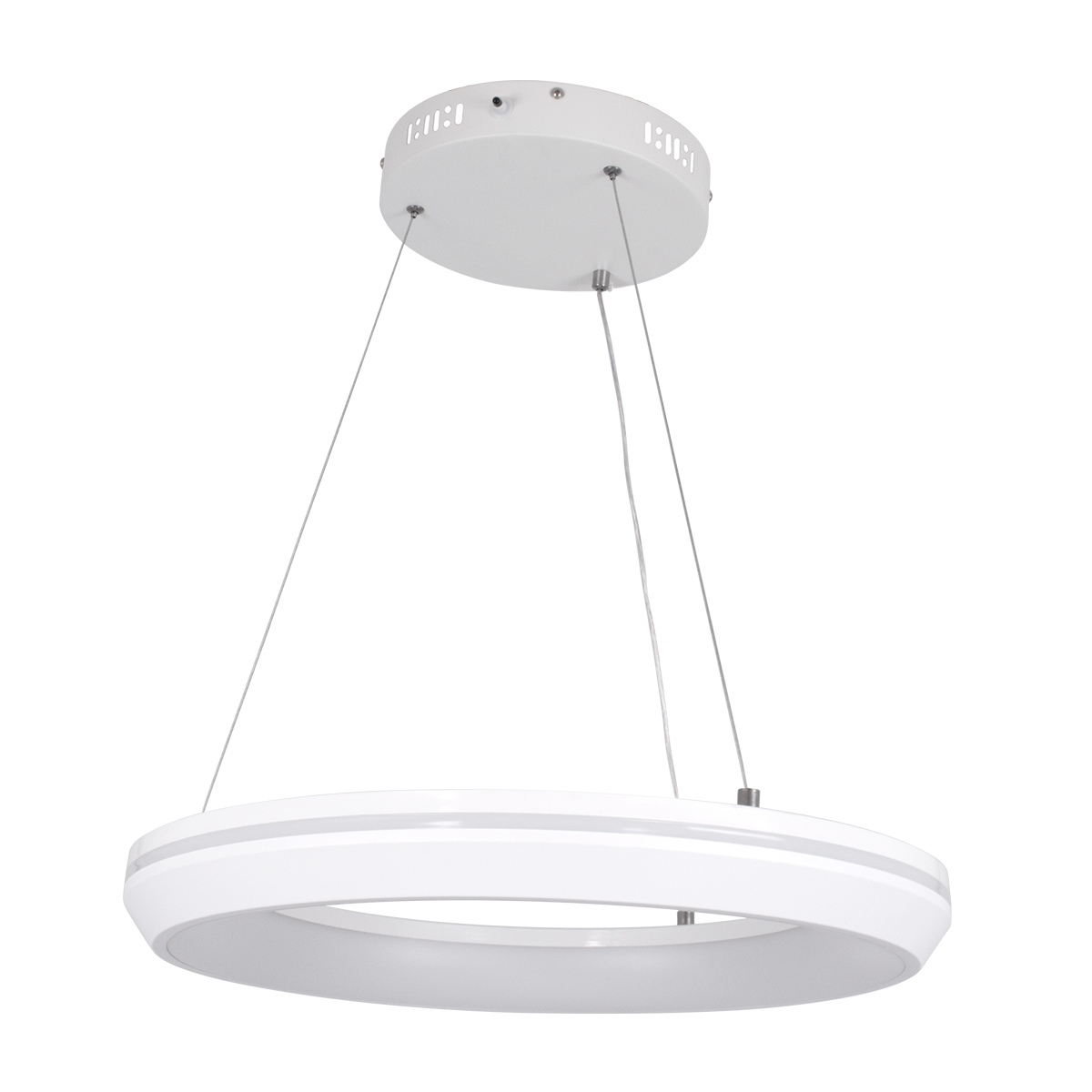 LEDTM® MELINA 61044 Μοντέρνο Κρεμαστό Φωτιστικό Οροφής LED 55W 6376lm 120° AC 220-240V IP20 Ρυθμιζόμενο Λευκό CCT με Χειριστήριο από 2700K έως 6000K Dimmable - Lumileds SMD Chip - Λευκό Ματ - Μ48 x Π48 x Υ6.5cm - 3 Χρόνια Εγγύηση - Image 4