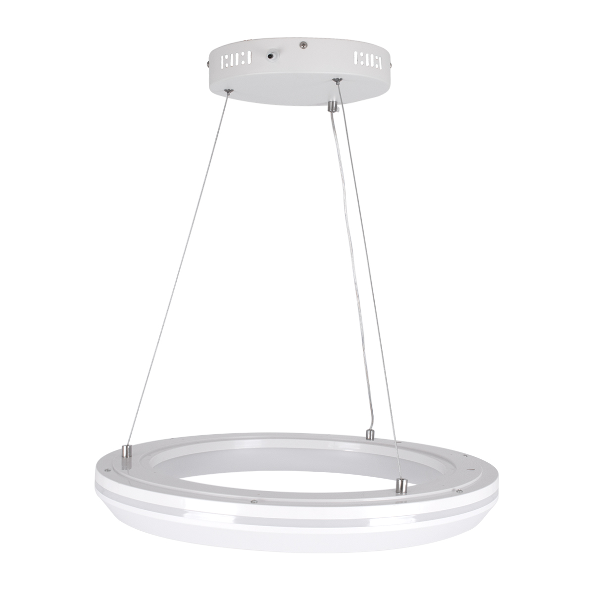 LEDTM® MELINA 61044 Μοντέρνο Κρεμαστό Φωτιστικό Οροφής LED 55W 6376lm 120° AC 220-240V IP20 Ρυθμιζόμενο Λευκό CCT με Χειριστήριο από 2700K έως 6000K Dimmable - Lumileds SMD Chip - Λευκό Ματ - Μ48 x Π48 x Υ6.5cm - 3 Χρόνια Εγγύηση - Image 6