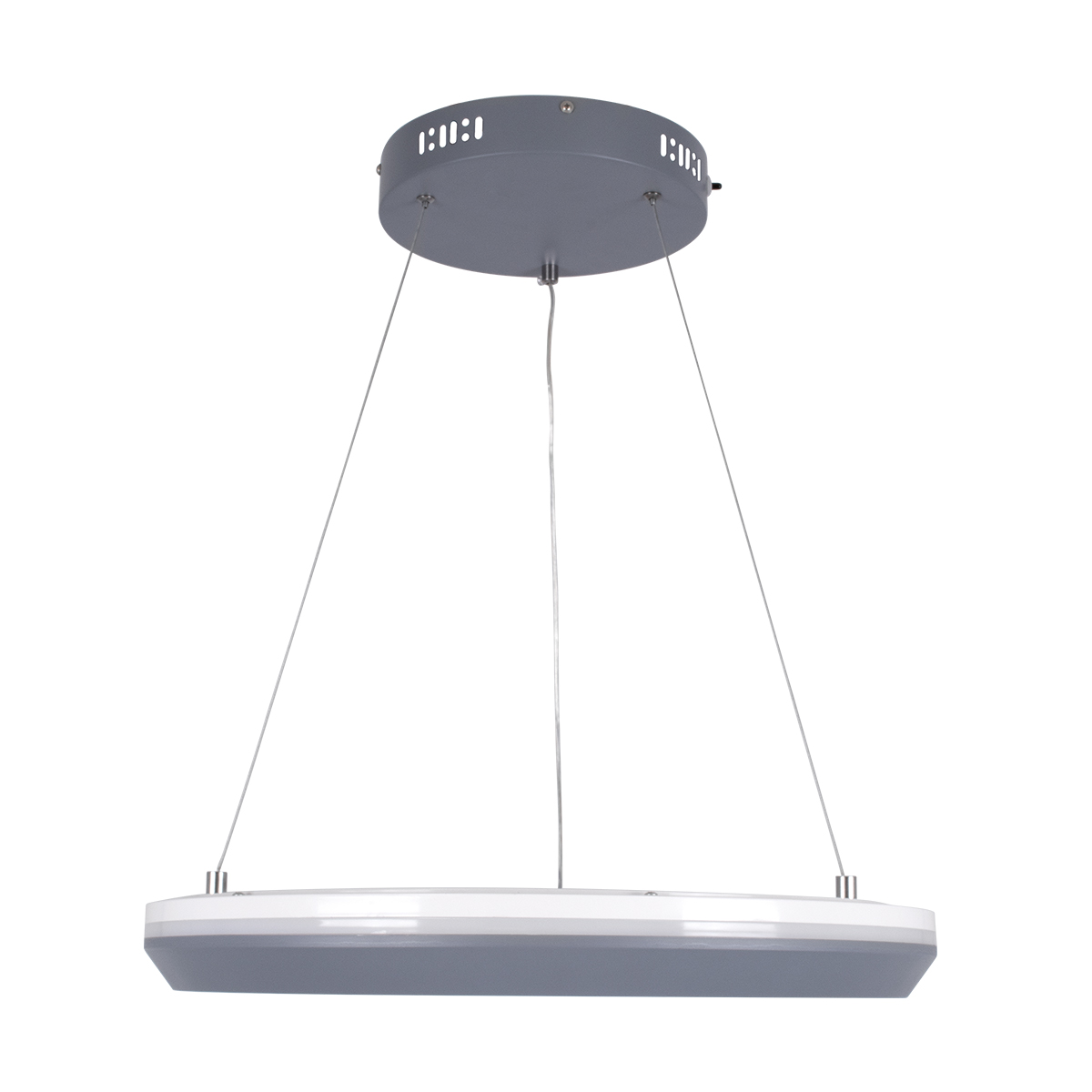 LEDTM® MELINA 61045 Μοντέρνο Κρεμαστό Φωτιστικό Οροφής LED 55W 6376lm 120° AC 220-240V IP20 Ρυθμιζόμενο Λευκό CCT με Χειριστήριο από 2700K έως 6000K Dimmable - Lumileds SMD Chip - Γκρι & Λευκό - Μ48 x Π48 x Υ6.5cm - 3 Χρόνια Εγγύηση - Image 5