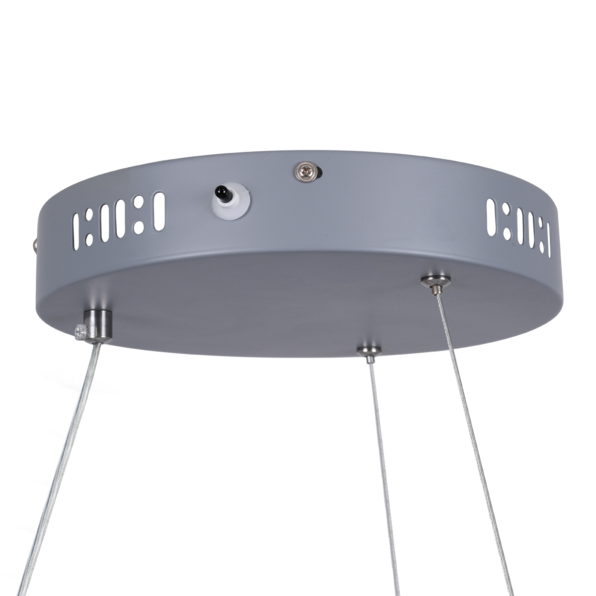 LEDTM® MELINA 61045 Μοντέρνο Κρεμαστό Φωτιστικό Οροφής LED 55W 6376lm 120° AC 220-240V IP20 Ρυθμιζόμενο Λευκό CCT με Χειριστήριο από 2700K έως 6000K Dimmable - Lumileds SMD Chip - Γκρι & Λευκό - Μ48 x Π48 x Υ6.5cm - 3 Χρόνια Εγγύηση - Image 8