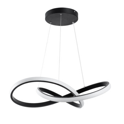 Alternative view of LEDTM® DEXTER 61049 Μοντέρνο Κρεμαστό Φωτιστικό Οροφής LED 72W 7200lm 300° AC 220-240V IP20 Ρυθμιζόμενο Λευκό CCT με Χειριστήριο από 2700K έως 6000K Dimmable - Lumileds SMD Chip - Μαύρο Ματ - Μ56 x Π56 x Υ14cm - 3 Χρόνια Εγγύηση