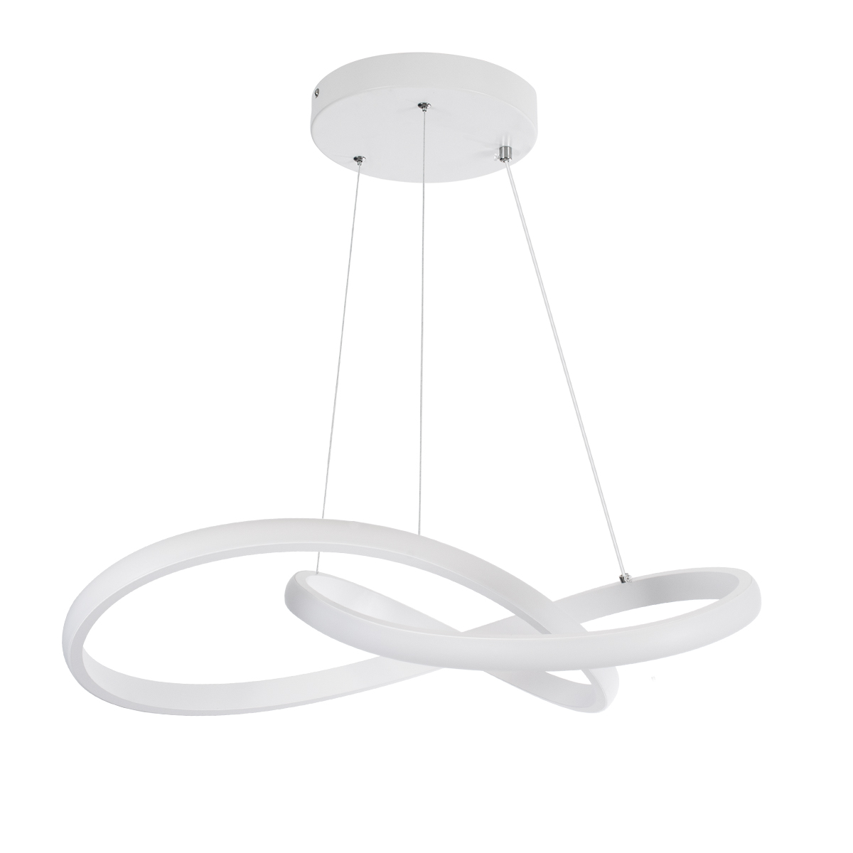LEDTM® DEXTER 61050 Μοντέρνο Κρεμαστό Φωτιστικό Οροφής LED 72W 8064lm 300° AC 220-240V IP20 Ρυθμιζόμενο Λευκό CCT με Χειριστήριο από 2700K έως 6000K Dimmable - Lumileds SMD Chip - Λευκό Ματ - Μ56 x Π56 x Υ14cm - 3 Χρόνια Εγγύηση - Image 3