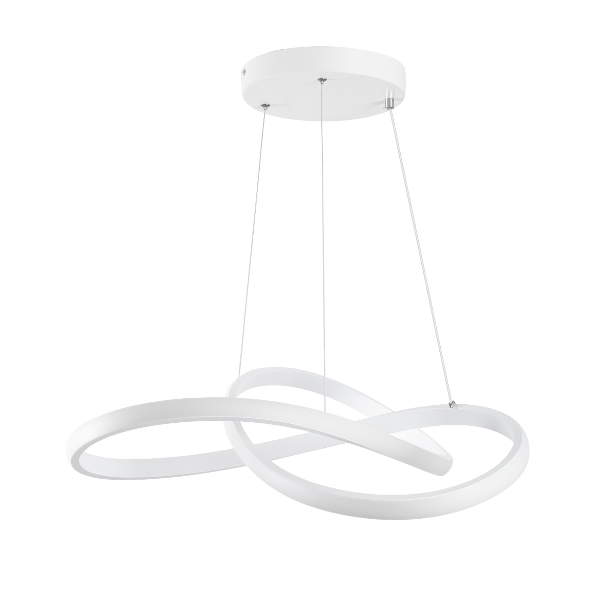 LEDTM® DEXTER 61050 Μοντέρνο Κρεμαστό Φωτιστικό Οροφής LED 72W 8064lm 300° AC 220-240V IP20 Ρυθμιζόμενο Λευκό CCT με Χειριστήριο από 2700K έως 6000K Dimmable - Lumileds SMD Chip - Λευκό Ματ - Μ56 x Π56 x Υ14cm - 3 Χρόνια Εγγύηση - Image 5