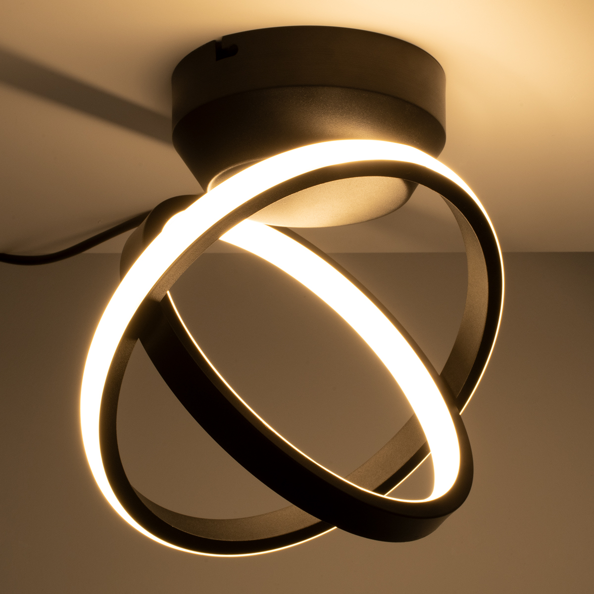 LEDTM® AMELIA 61052 Μοντέρνο Φωτιστικό Οροφής LED 20W 2400lm 300° AC 220-240V IP20 Ρυθμιζόμενο Λευκό CCT με On/Off 2700K/4500K/6000K - Lumileds SMD Chip - Μαύρο Ματ - Μ24.5 x Π16 x Υ25cm - 3 Χρόνια Εγγύηση - Image 6