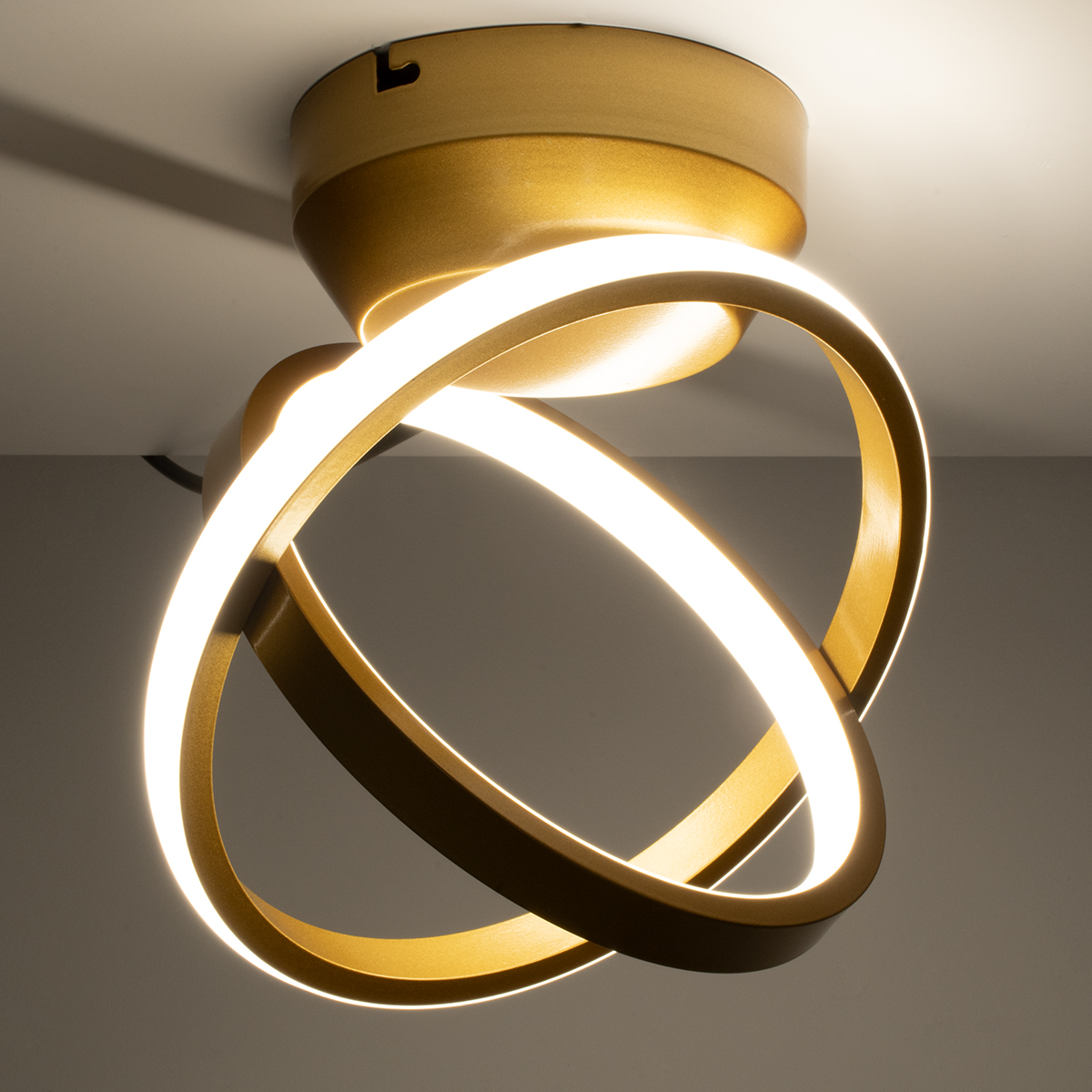 LEDTM® AMELIA 61054 Μοντέρνο Φωτιστικό Οροφής LED 20W 2400lm 300° AC 220-240V IP20 Ρυθμιζόμενο Λευκό CCT με On/Off 2700K/4500K/6000K - Lumileds SMD Chip - Χρυσό Βούρτσας - Μ24.5 x Π16 x Υ25cm - 3 Χρόνια Εγγύηση - Image 7