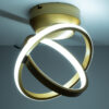 LEDTM® AMELIA 61054 Μοντέρνο Φωτιστικό Οροφής LED 20W 2400lm 300° AC 220-240V IP20 Ρυθμιζόμενο Λευκό CCT με On/Off 2700K/4500K/6000K - Lumileds SMD Chip - Χρυσό Βούρτσας - Μ24.5 x Π16 x Υ25cm - 3 Χρόνια Εγγύηση - Image 8