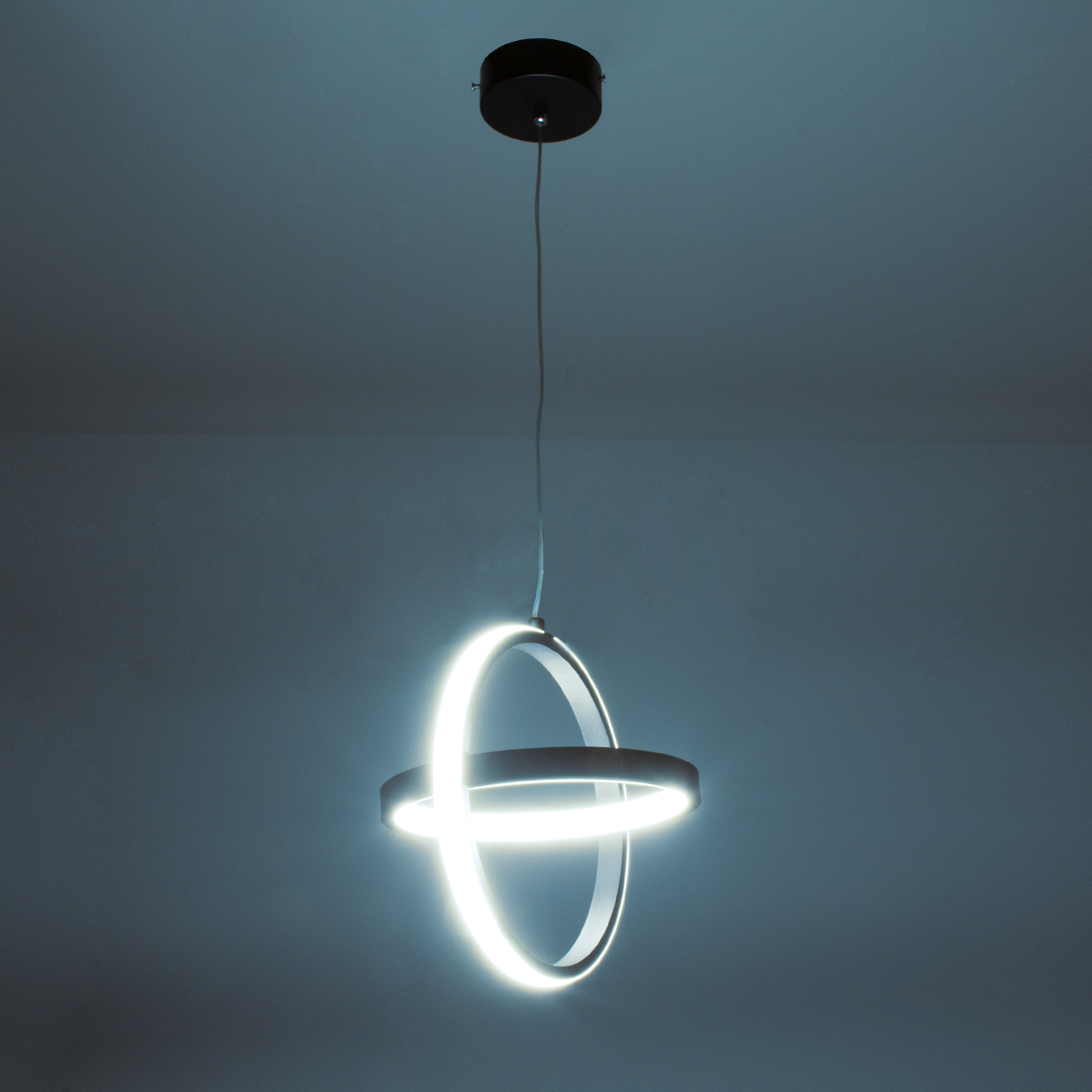 LEDTM® ALICE 61055 Μοντέρνο Κρεμαστό Φωτιστικό Οροφής LED 20W 2400lm 300° AC 220-240V IP20 Ρυθμιζόμενο Λευκό CCT με On/Off 2700K/4500K/6000K - Lumileds SMD Chip - Μαύρο Ματ - Μ25 x Π22 x Υ25cm - 3 Χρόνια Εγγύηση - Image 11