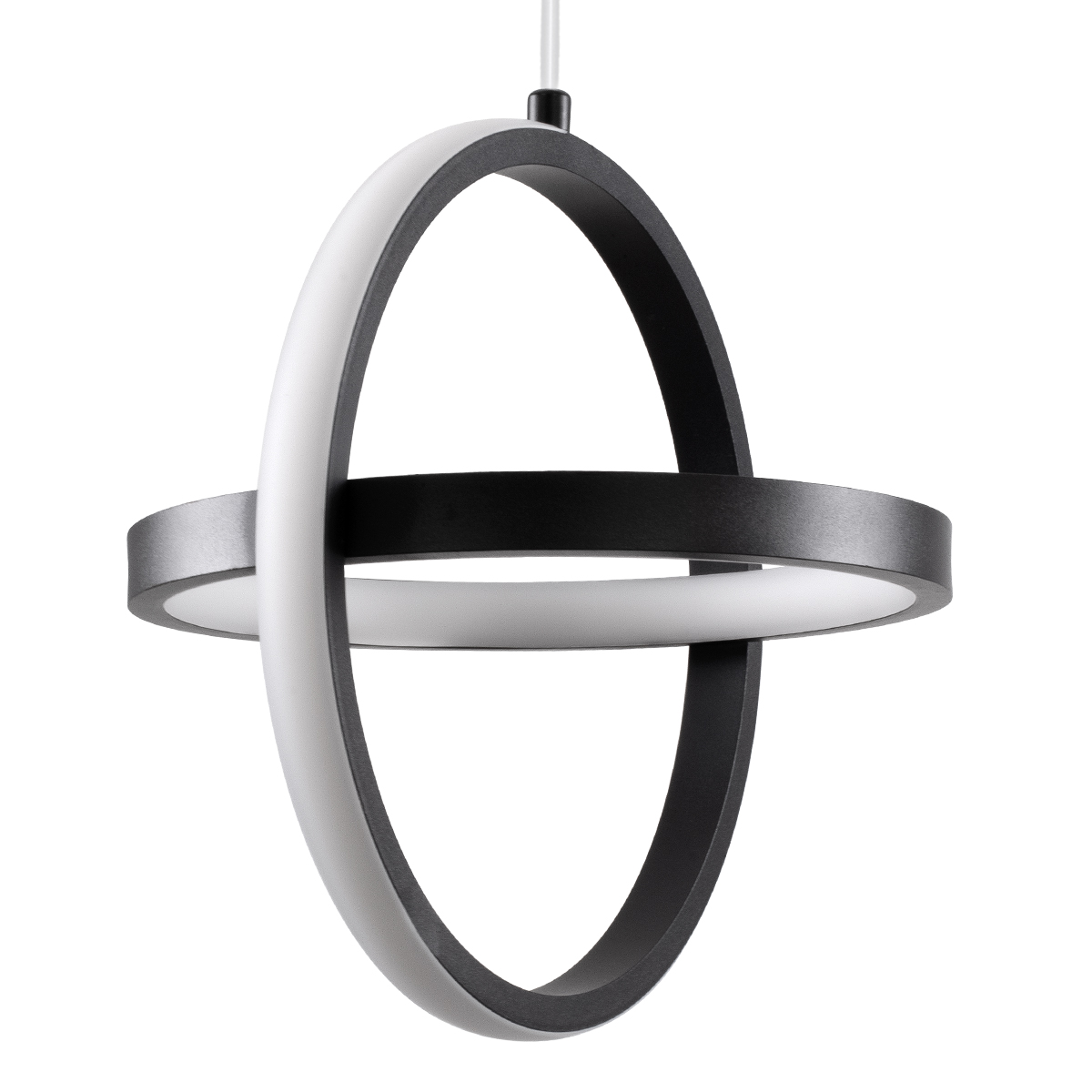 LEDTM® ALICE 61055 Μοντέρνο Κρεμαστό Φωτιστικό Οροφής LED 20W 2400lm 300° AC 220-240V IP20 Ρυθμιζόμενο Λευκό CCT με On/Off 2700K/4500K/6000K - Lumileds SMD Chip - Μαύρο Ματ - Μ25 x Π22 x Υ25cm - 3 Χρόνια Εγγύηση - Image 3