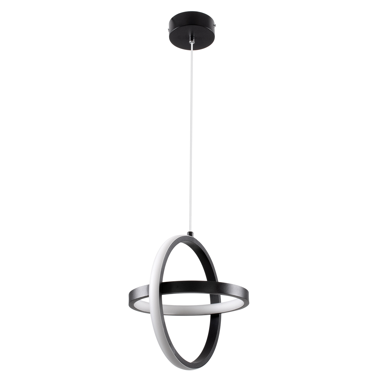 LEDTM® ALICE 61055 Μοντέρνο Κρεμαστό Φωτιστικό Οροφής LED 20W 2400lm 300° AC 220-240V IP20 Ρυθμιζόμενο Λευκό CCT με On/Off 2700K/4500K/6000K - Lumileds SMD Chip - Μαύρο Ματ - Μ25 x Π22 x Υ25cm - 3 Χρόνια Εγγύηση - Image 4