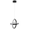 LEDTM® ALICE 61055 Μοντέρνο Κρεμαστό Φωτιστικό Οροφής LED 20W 2400lm 300° AC 220-240V IP20 Ρυθμιζόμενο Λευκό CCT με On/Off 2700K/4500K/6000K - Lumileds SMD Chip - Μαύρο Ματ - Μ25 x Π22 x Υ25cm - 3 Χρόνια Εγγύηση - Image 6