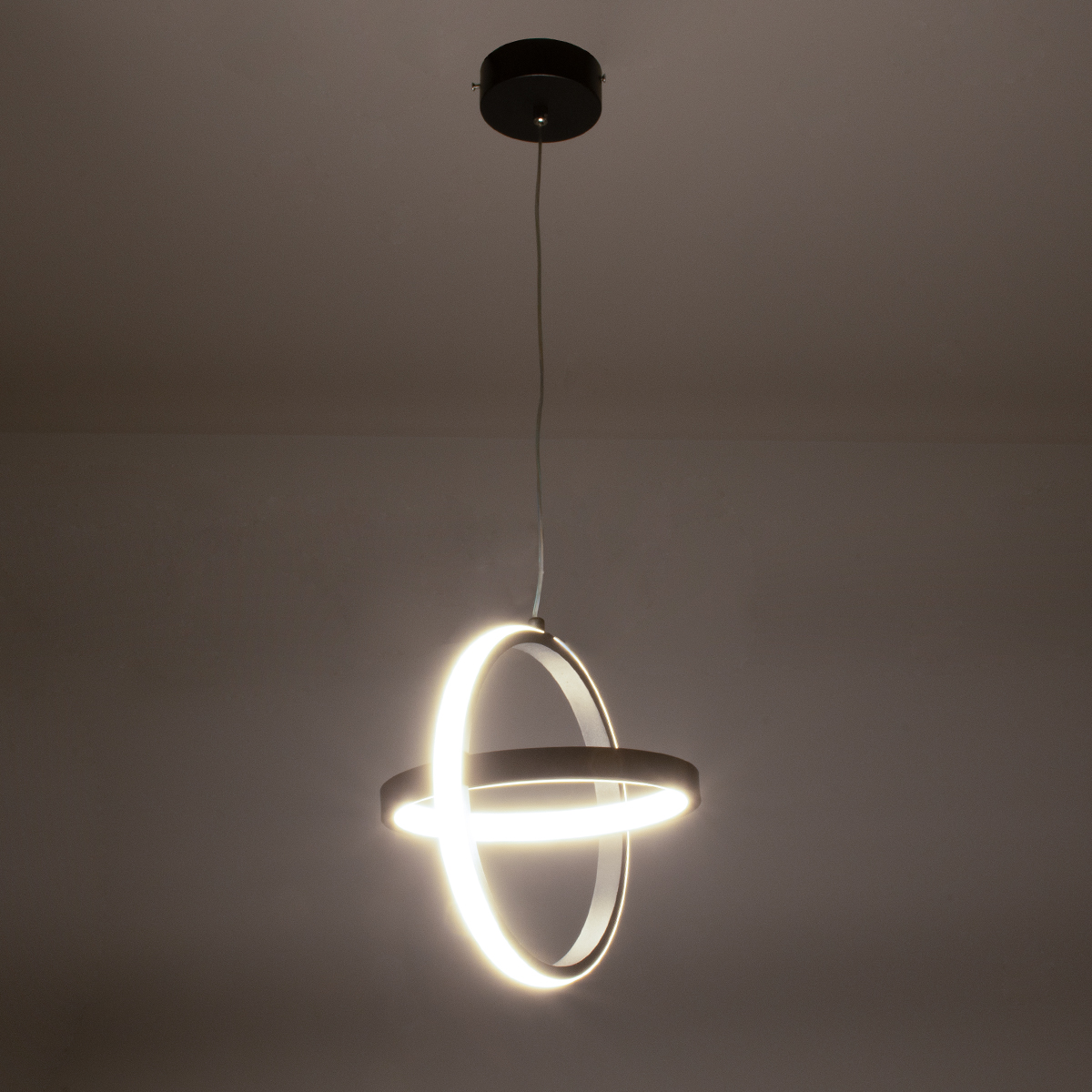 LEDTM® ALICE 61055 Μοντέρνο Κρεμαστό Φωτιστικό Οροφής LED 20W 2400lm 300° AC 220-240V IP20 Ρυθμιζόμενο Λευκό CCT με On/Off 2700K/4500K/6000K - Lumileds SMD Chip - Μαύρο Ματ - Μ25 x Π22 x Υ25cm - 3 Χρόνια Εγγύηση - Image 10