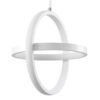 LEDTM® ALICE 61056 Μοντέρνο Κρεμαστό Φωτιστικό Οροφής LED 20W 2400lm 300° AC 220-240V IP20 Ρυθμιζόμενο Λευκό CCT με On/Off 2700K/4500K/6000K - Lumileds SMD Chip - Λευκό Ματ - Μ25 x Π22 x Υ25cm - 3 Χρόνια Εγγύηση - Image 3