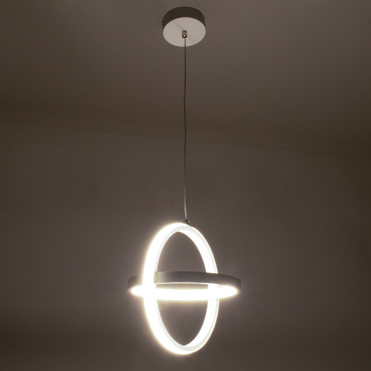 LEDTM® ALICE 61056 Μοντέρνο Κρεμαστό Φωτιστικό Οροφής LED 20W 2400lm 300° AC 220-240V IP20 Ρυθμιζόμενο Λευκό CCT με On/Off 2700K/4500K/6000K - Lumileds SMD Chip - Λευκό Ματ - Μ25 x Π22 x Υ25cm - 3 Χρόνια Εγγύηση - Image 10