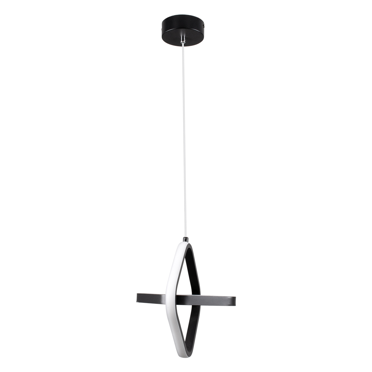 LEDTM® ROSE 61064 Μοντέρνο Κρεμαστό Φωτιστικό Οροφής LED 22W 2640lm 300° AC 220-240V IP20 Ρυθμιζόμενο Λευκό CCT με On/Off 2700K/4500K/6000K - Lumileds SMD Chip - Μαύρο Ματ - Μ24 x Π22 x Υ24cm - 3 Χρόνια Εγγύηση - Image 5