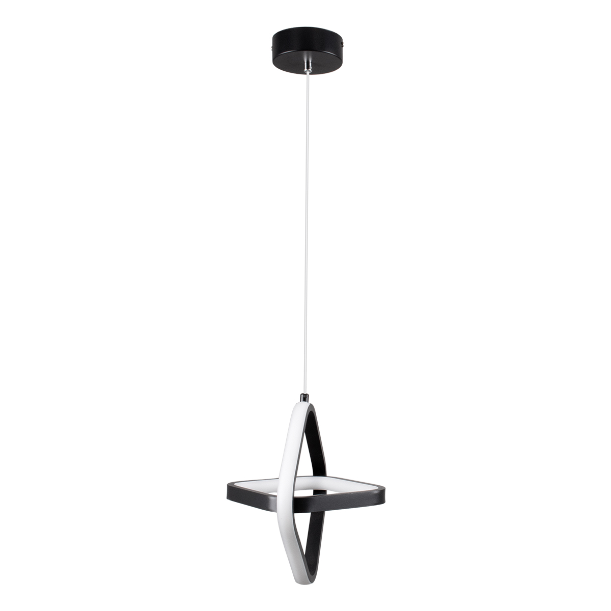 LEDTM® ROSE 61064 Μοντέρνο Κρεμαστό Φωτιστικό Οροφής LED 22W 2640lm 300° AC 220-240V IP20 Ρυθμιζόμενο Λευκό CCT με On/Off 2700K/4500K/6000K - Lumileds SMD Chip - Μαύρο Ματ - Μ24 x Π22 x Υ24cm - 3 Χρόνια Εγγύηση - Image 6
