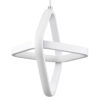 LEDTM® ROSE 61065 Μοντέρνο Κρεμαστό Φωτιστικό Οροφής LED 22W 2640lm 300° AC 220-240V IP20 Ρυθμιζόμενο Λευκό CCT με On/Off 2700K/4500K/6000K - Lumileds SMD Chip - Λευκό Ματ - Μ24 x Π22 x Υ24cm - 3 Χρόνια Εγγύηση - Image 3